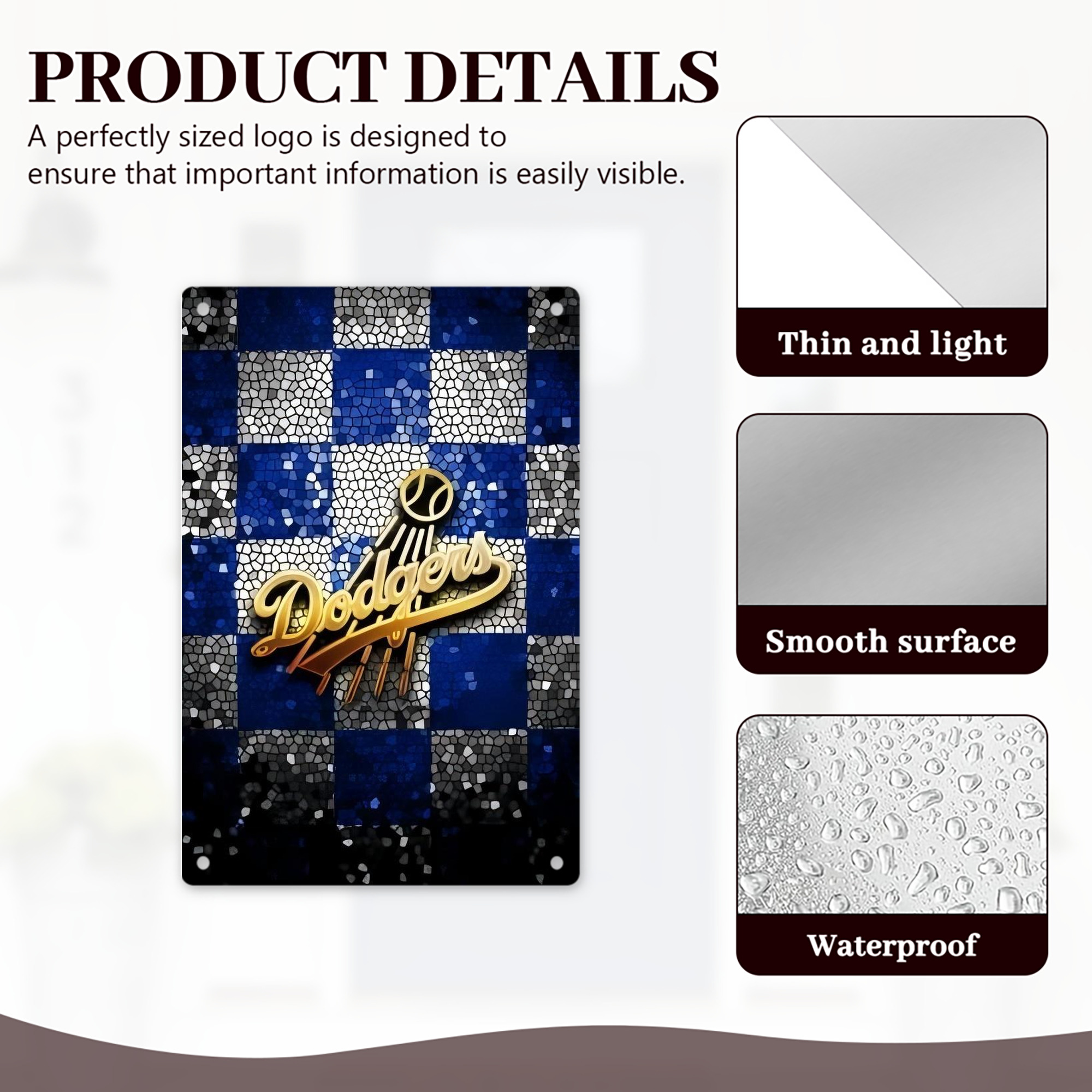  8x12inch Vertical Aluminum Sign - Durable Fade-Resistant Indoor/Outdoor Safety & Information Plaque For Office, Hotel, Restaurant, Bar, Public Spaces