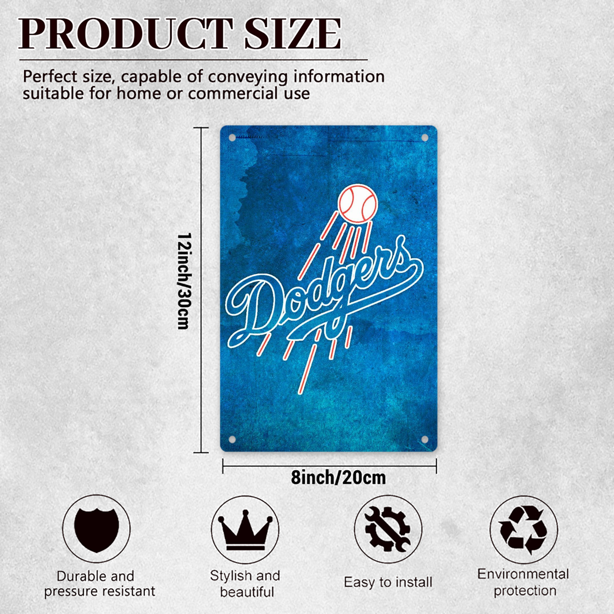  8x12inch Vertical Aluminum Sign - Durable Fade-Resistant Indoor/Outdoor Safety & Information Plaque For Office, Hotel, Restaurant, Bar, Public Spaces