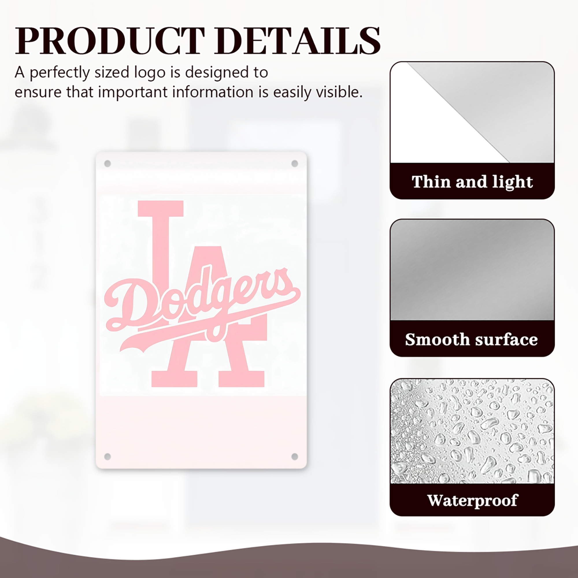  8x12inch Vertical Aluminum Sign - Durable Fade-Resistant Indoor/Outdoor Safety & Information Plaque For Office, Hotel, Restaurant, Bar, Public Spaces