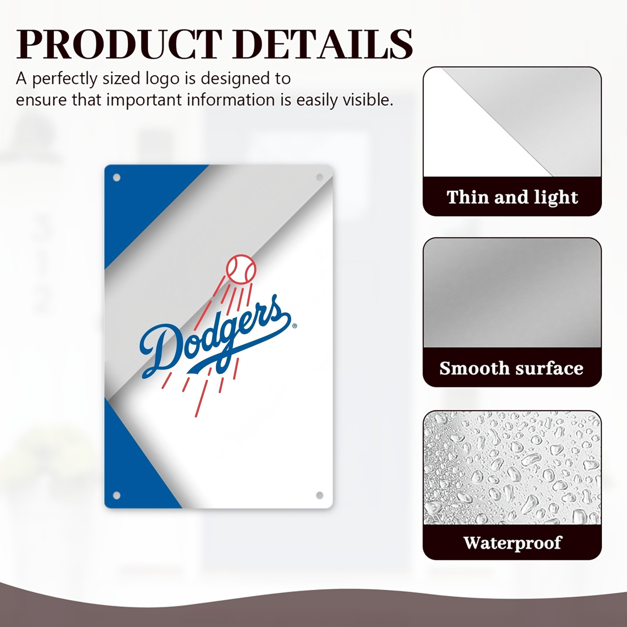  8x12inch Vertical Aluminum Sign - Durable Fade-Resistant Indoor/Outdoor Safety & Information Plaque For Office, Hotel, Restaurant, Bar, Public Spaces