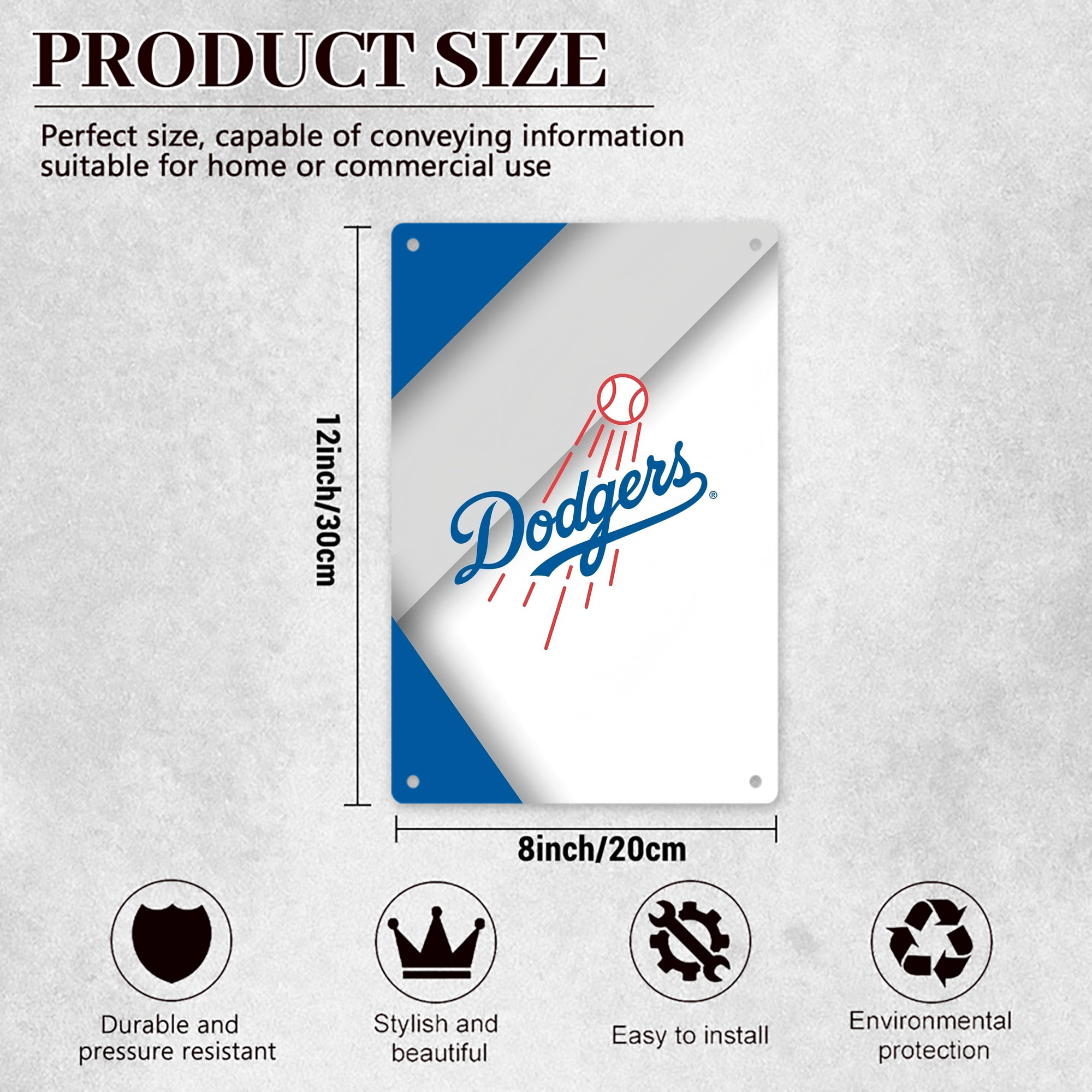  8x12inch Vertical Aluminum Sign - Durable Fade-Resistant Indoor/Outdoor Safety & Information Plaque For Office, Hotel, Restaurant, Bar, Public Spaces