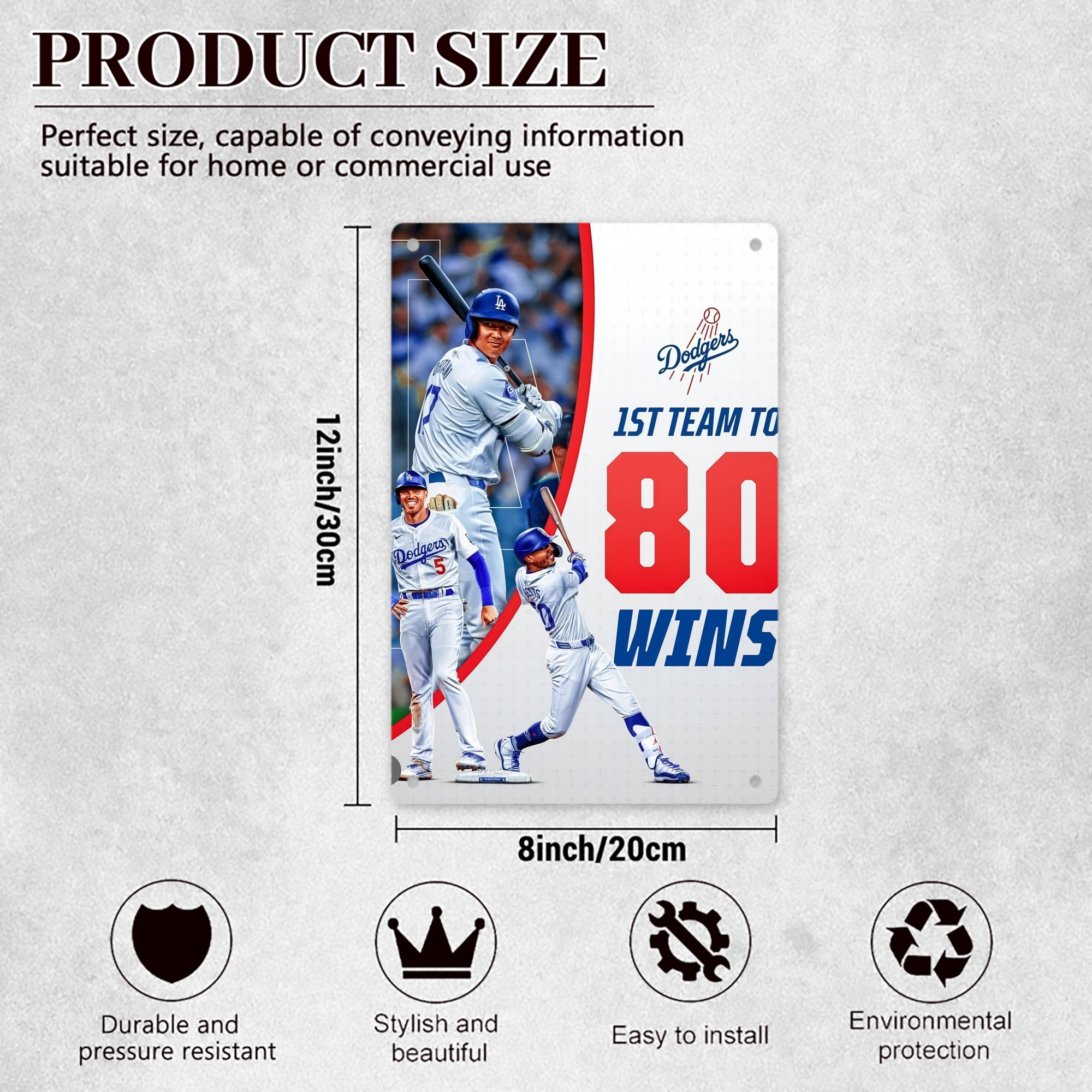  8x12inch Vertical Aluminum Sign - Durable Fade-Resistant Indoor/Outdoor Safety & Information Plaque For Office, Hotel, Restaurant, Bar, Public Spaces