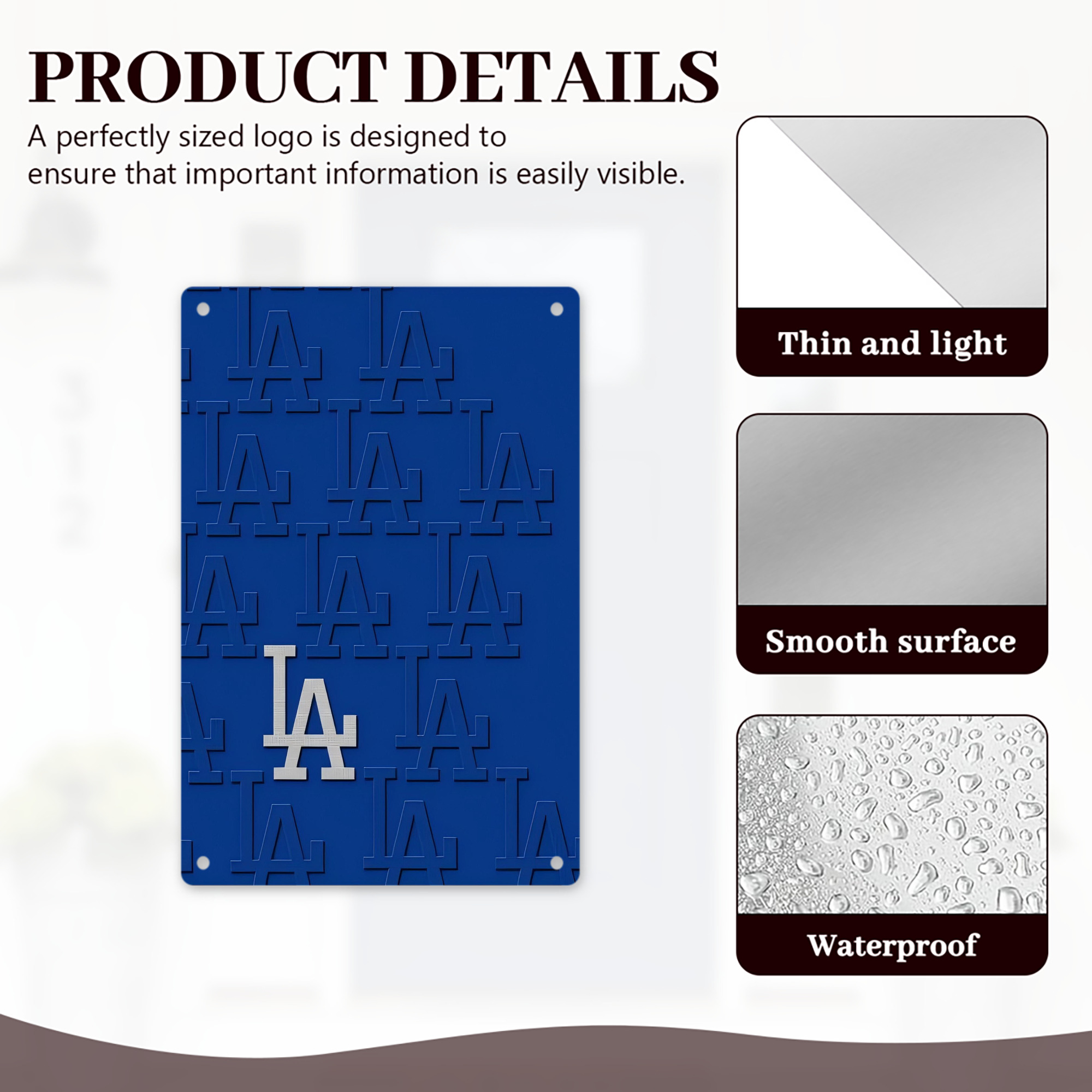  8x12inch Vertical Aluminum Sign - Durable Fade-Resistant Indoor/Outdoor Safety & Information Plaque For Office, Hotel, Restaurant, Bar, Public Spaces