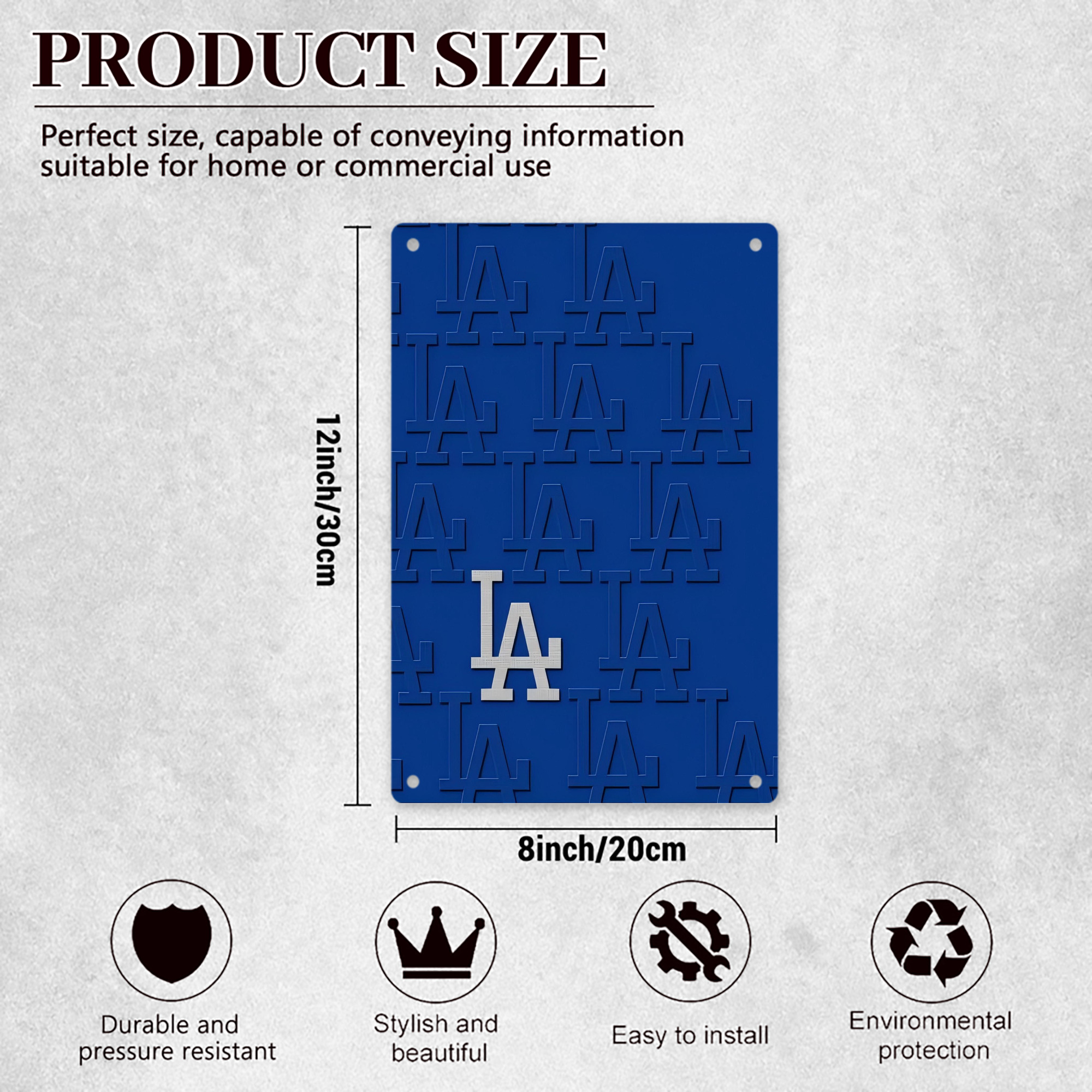  8x12inch Vertical Aluminum Sign - Durable Fade-Resistant Indoor/Outdoor Safety & Information Plaque For Office, Hotel, Restaurant, Bar, Public Spaces