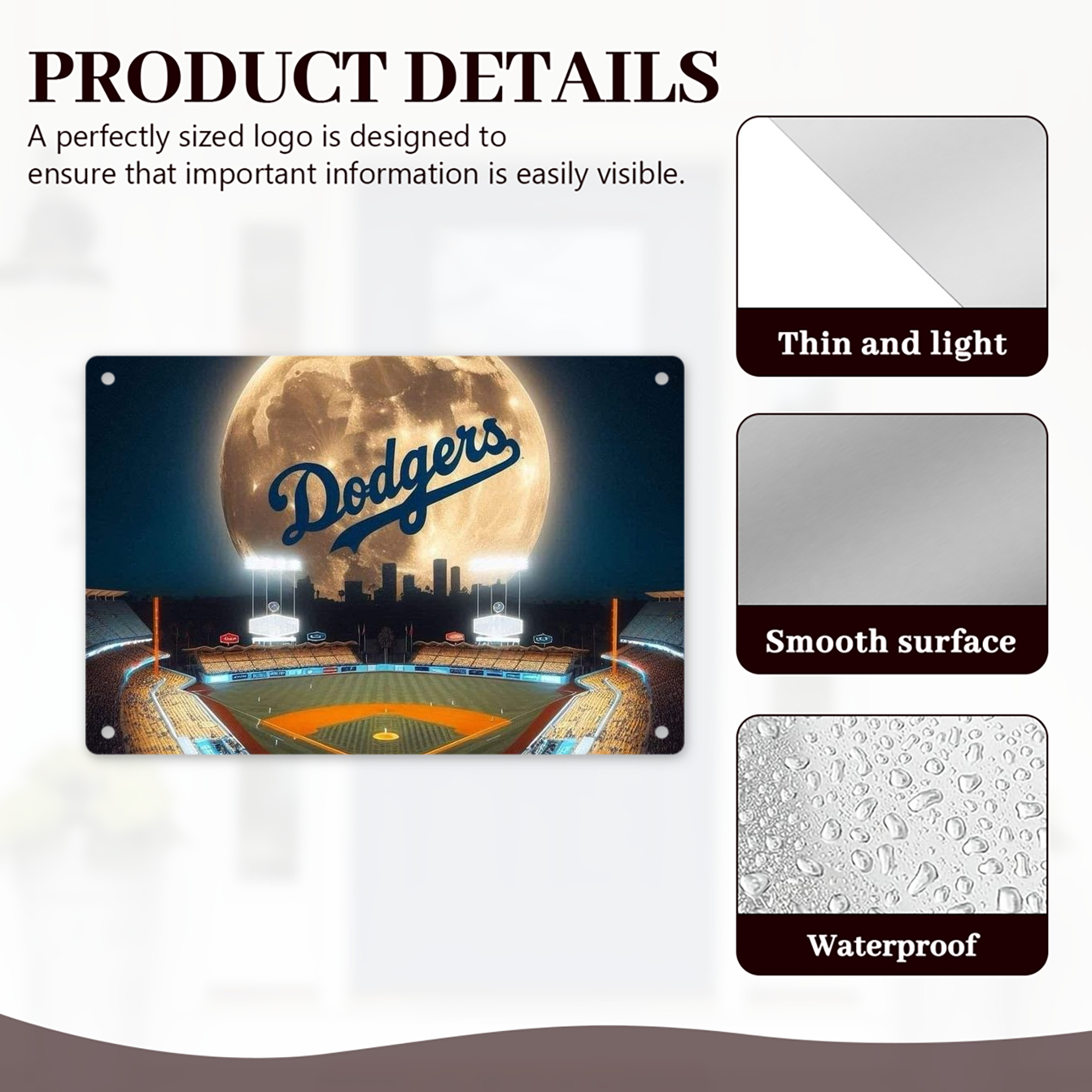  Decorative Aluminum Plaque – Horizontal Design – Durable, Stylish, Easy To Install – Ideal For Home, Office, Bar, And More