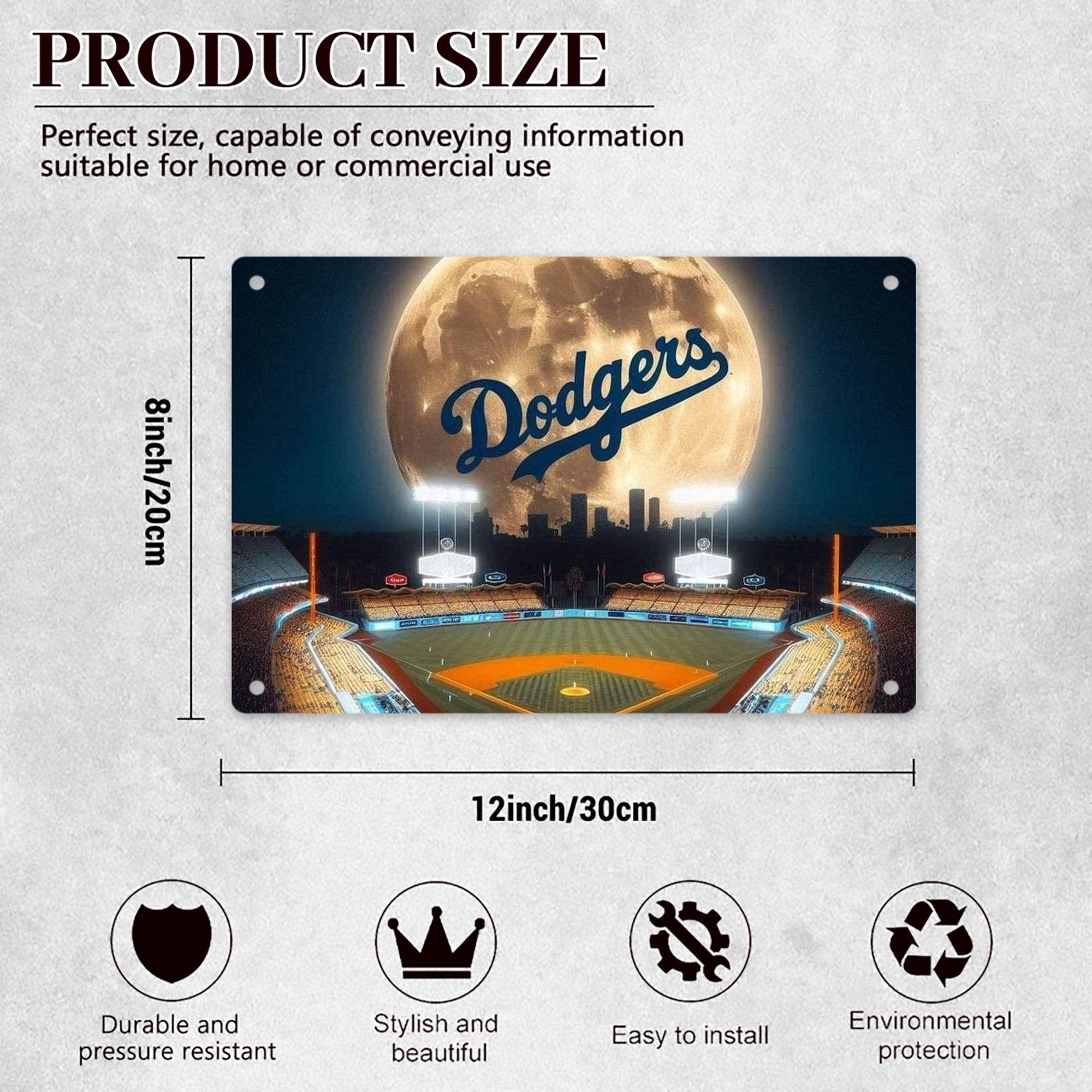  Decorative Aluminum Plaque – Horizontal Design – Durable, Stylish, Easy To Install – Ideal For Home, Office, Bar, And More