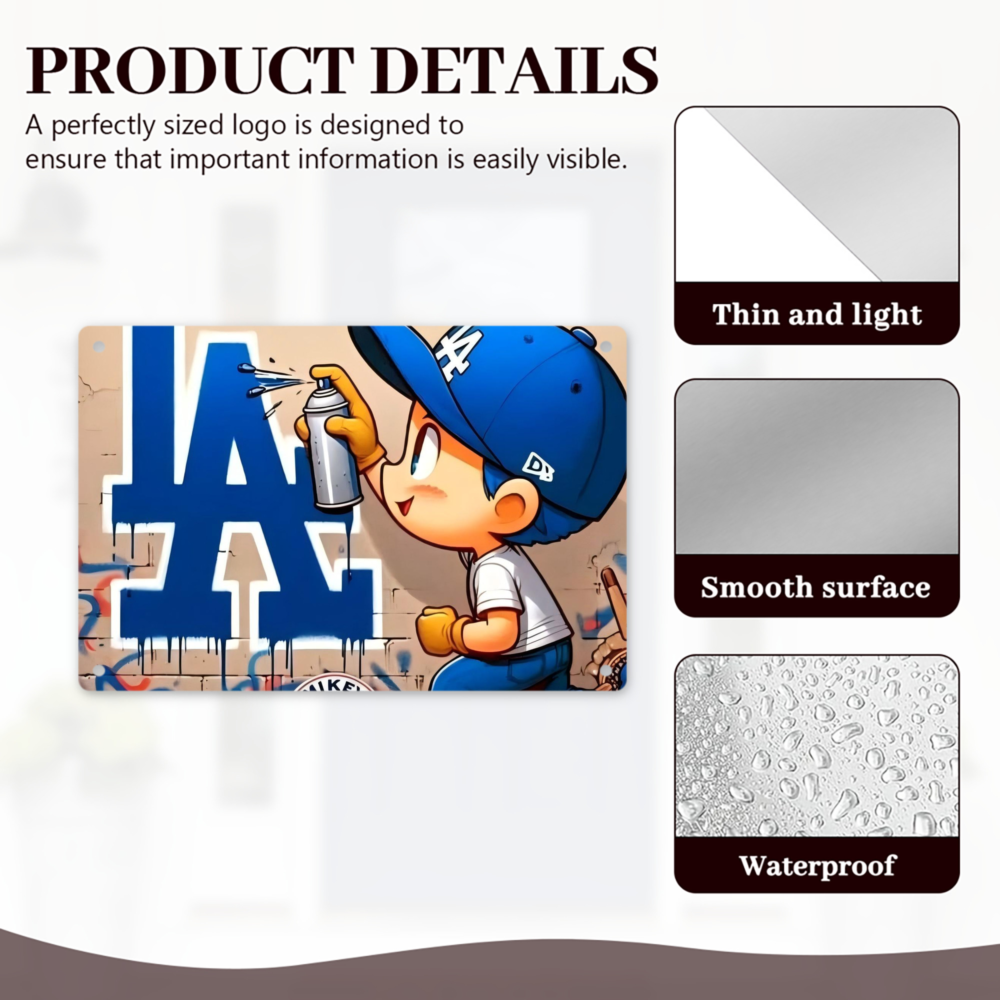  Decorative Aluminum Plaque – Horizontal Design – Durable, Stylish, Easy To Install – Ideal For Home, Office, Bar, And More