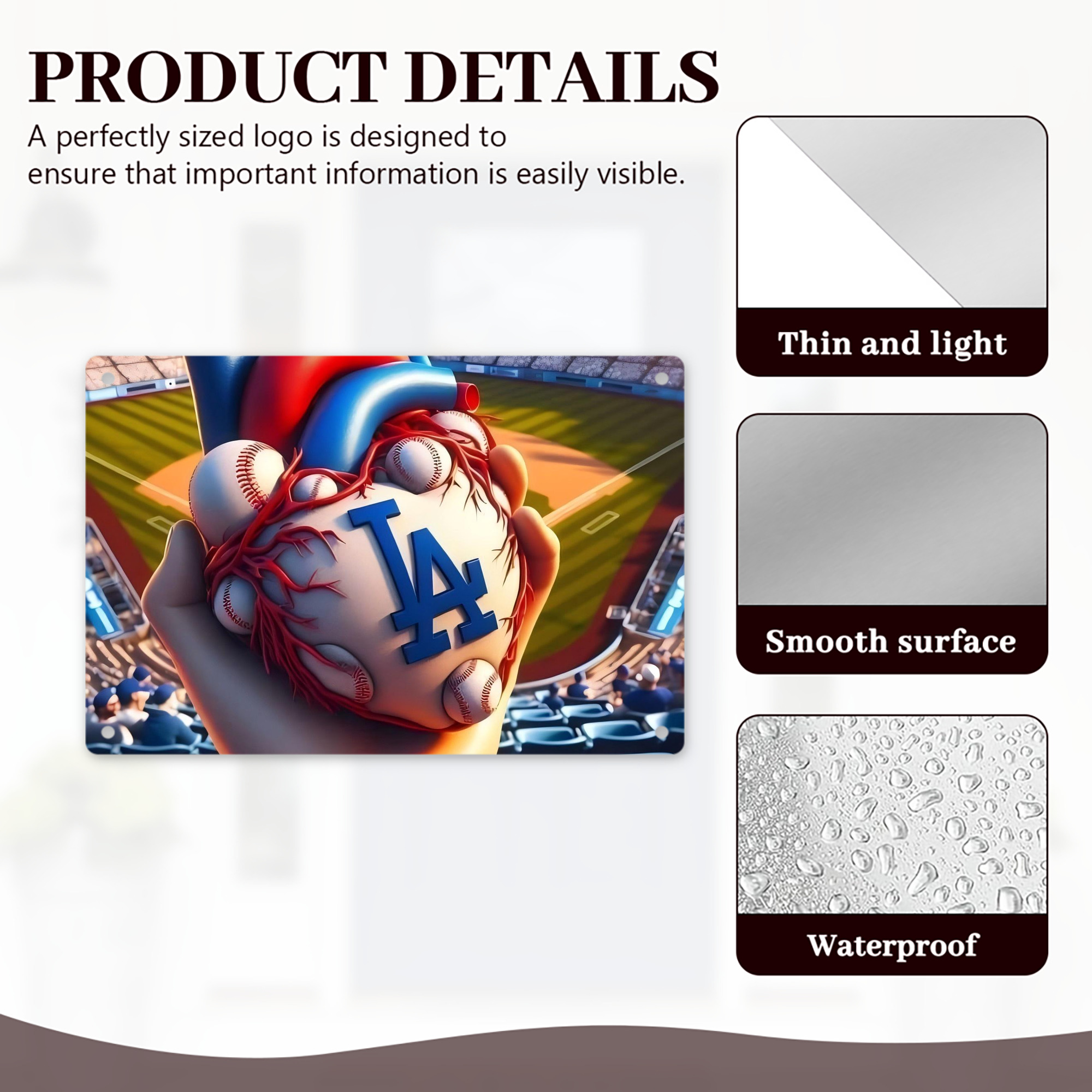  Decorative Aluminum Plaque – Horizontal Design – Durable, Stylish, Easy To Install – Ideal For Home, Office, Bar, And More