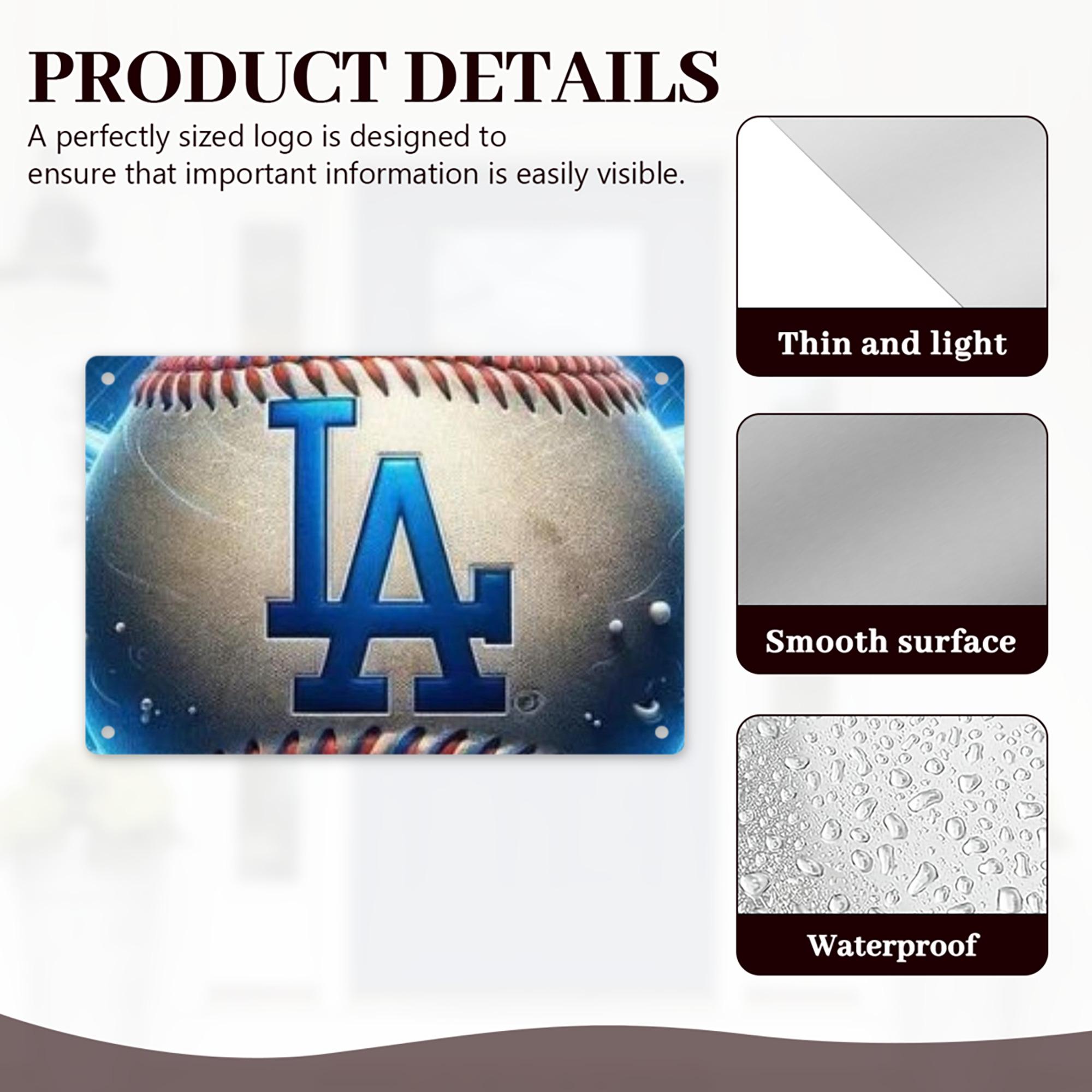  Decorative Aluminum Plaque – Horizontal Design – Durable, Stylish, Easy To Install – Ideal For Home, Office, Bar, And More