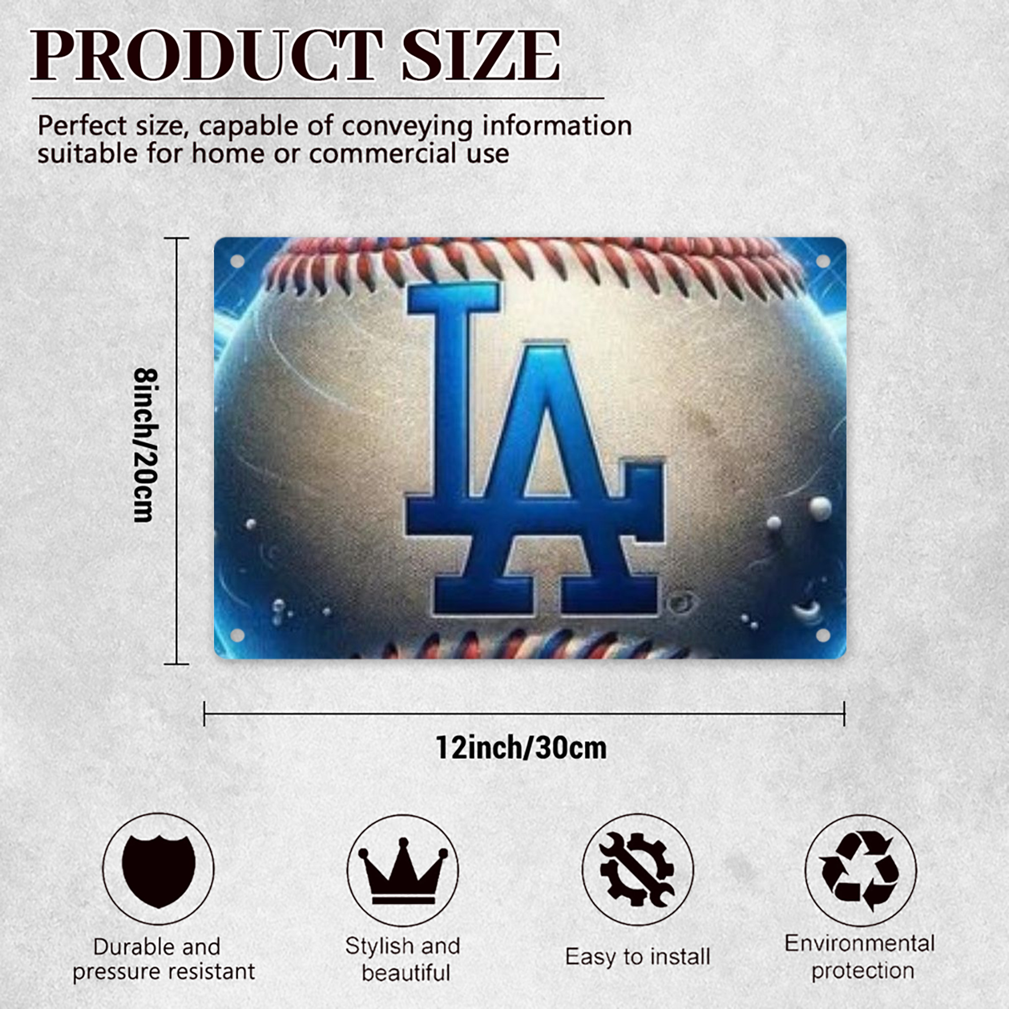  Decorative Aluminum Plaque – Horizontal Design – Durable, Stylish, Easy To Install – Ideal For Home, Office, Bar, And More