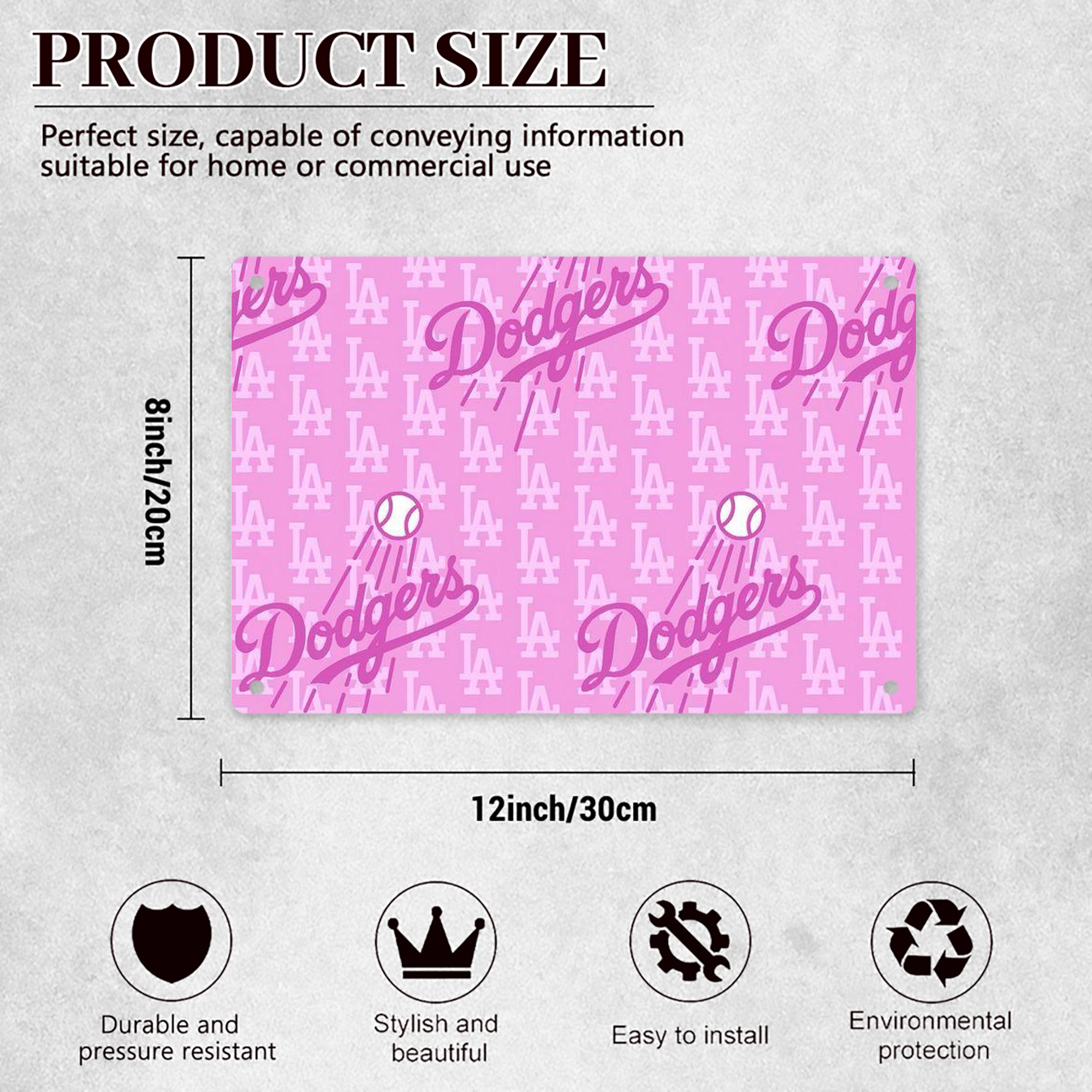  Decorative Aluminum Plaque – Horizontal Design – Durable, Stylish, Easy To Install – Ideal For Home, Office, Bar, And More