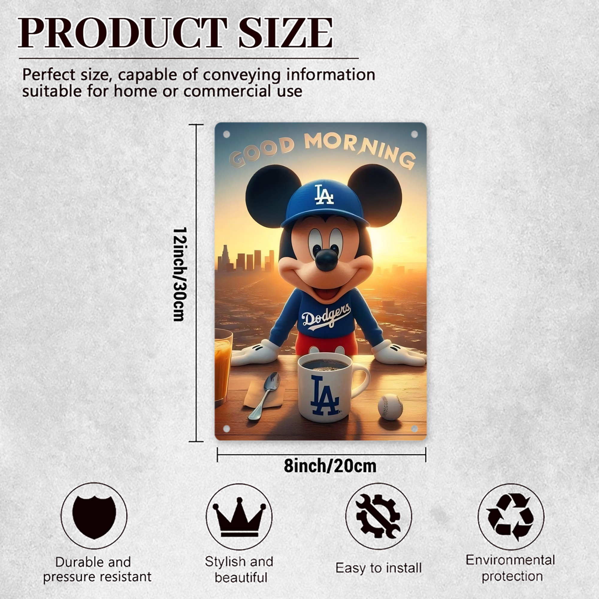  8x12inch Vertical Aluminum Sign - Durable Fade-Resistant Indoor/Outdoor Safety & Information Plaque For Office, Hotel, Restaurant, Bar, Public Spaces