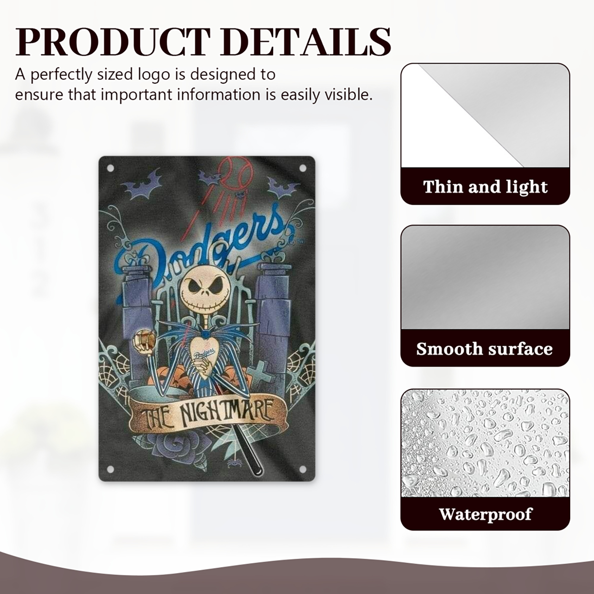  8x12inch Vertical Aluminum Sign - Durable Fade-Resistant Indoor/Outdoor Safety & Information Plaque For Office, Hotel, Restaurant, Bar, Public Spaces