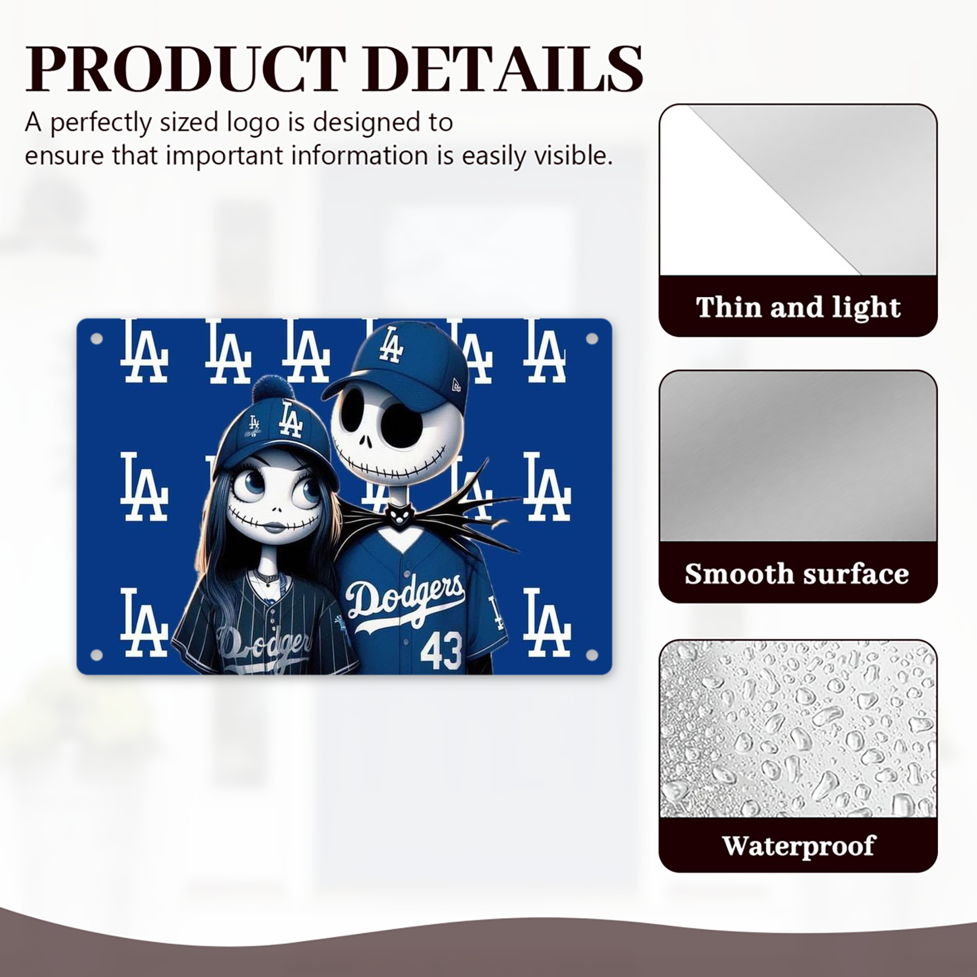  Decorative Aluminum Plaque – Horizontal Design – Durable, Stylish, Easy To Install – Ideal For Home, Office, Bar, And More