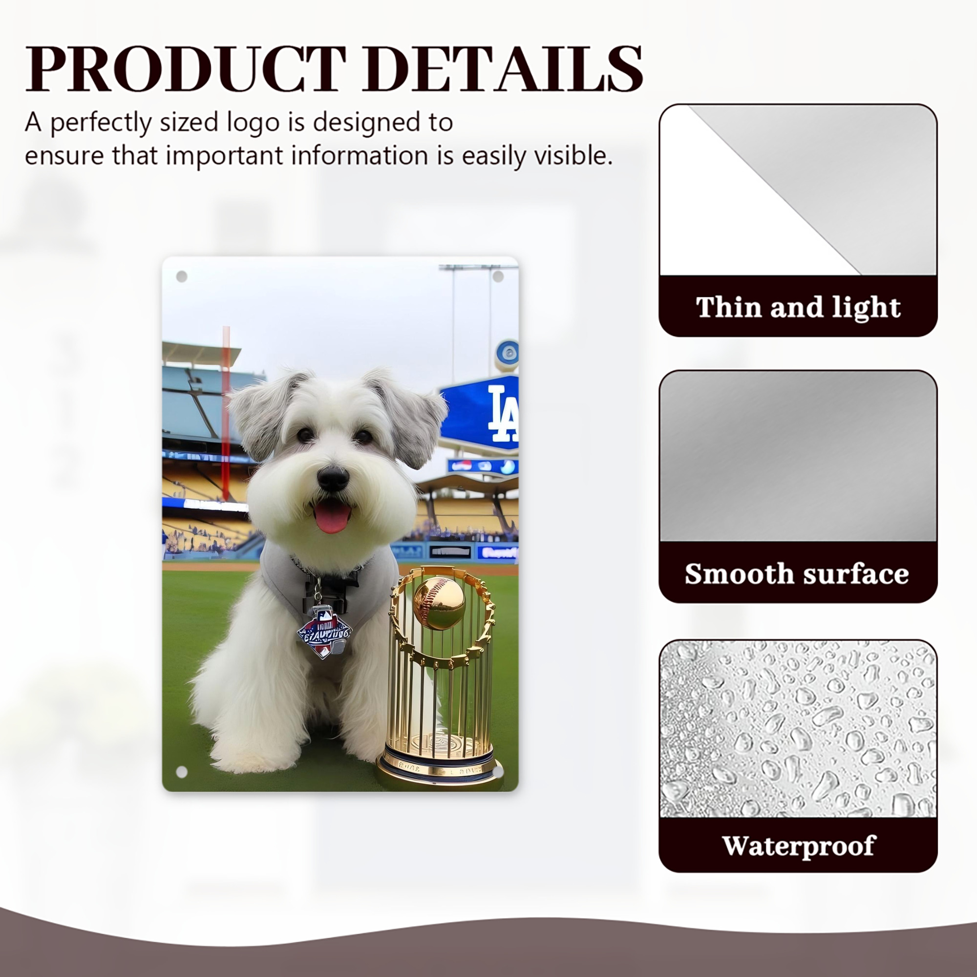  8x12inch Vertical Aluminum Sign - Durable Fade-Resistant Indoor/Outdoor Safety & Information Plaque For Office, Hotel, Restaurant, Bar, Public Spaces