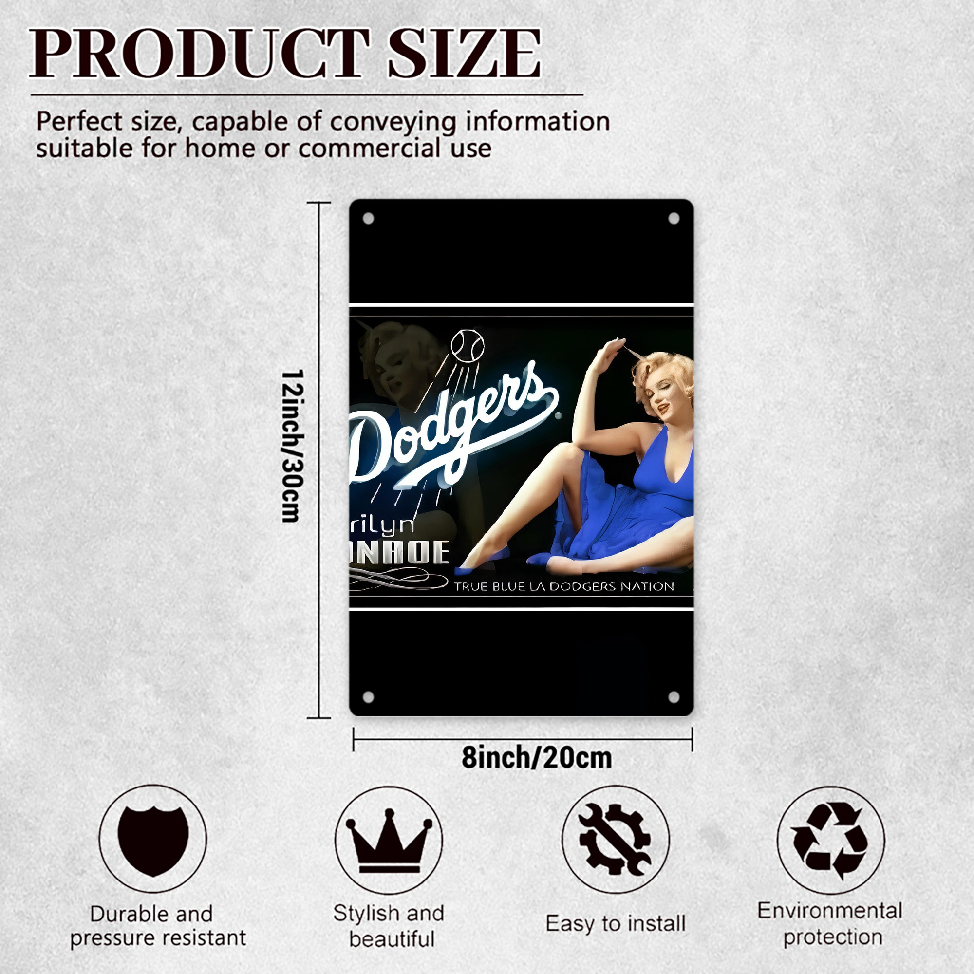  8x12inch Vertical Aluminum Sign - Durable Fade-Resistant Indoor/Outdoor Safety & Information Plaque For Office, Hotel, Restaurant, Bar, Public Spaces