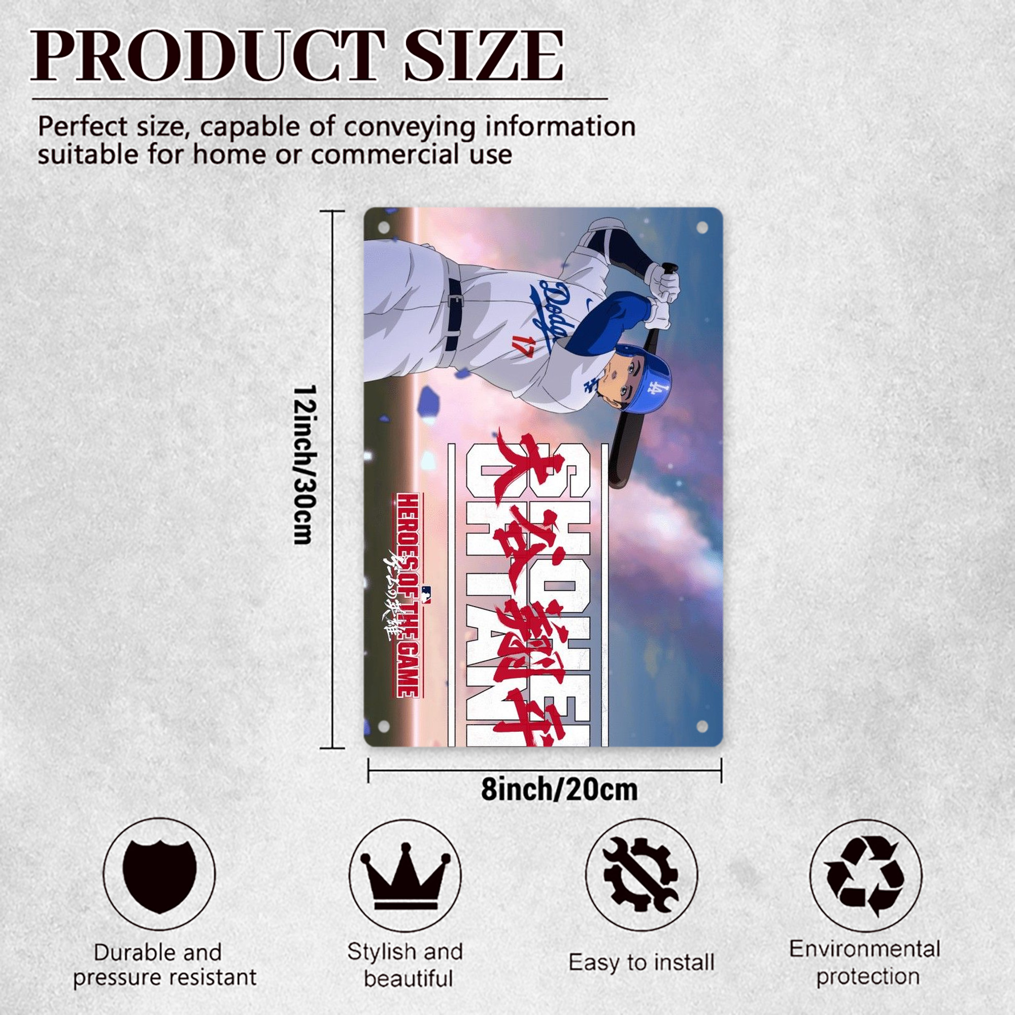  8x12inch Vertical Aluminum Sign - Durable Fade-Resistant Indoor/Outdoor Safety & Information Plaque For Office, Hotel, Restaurant, Bar, Public Spaces