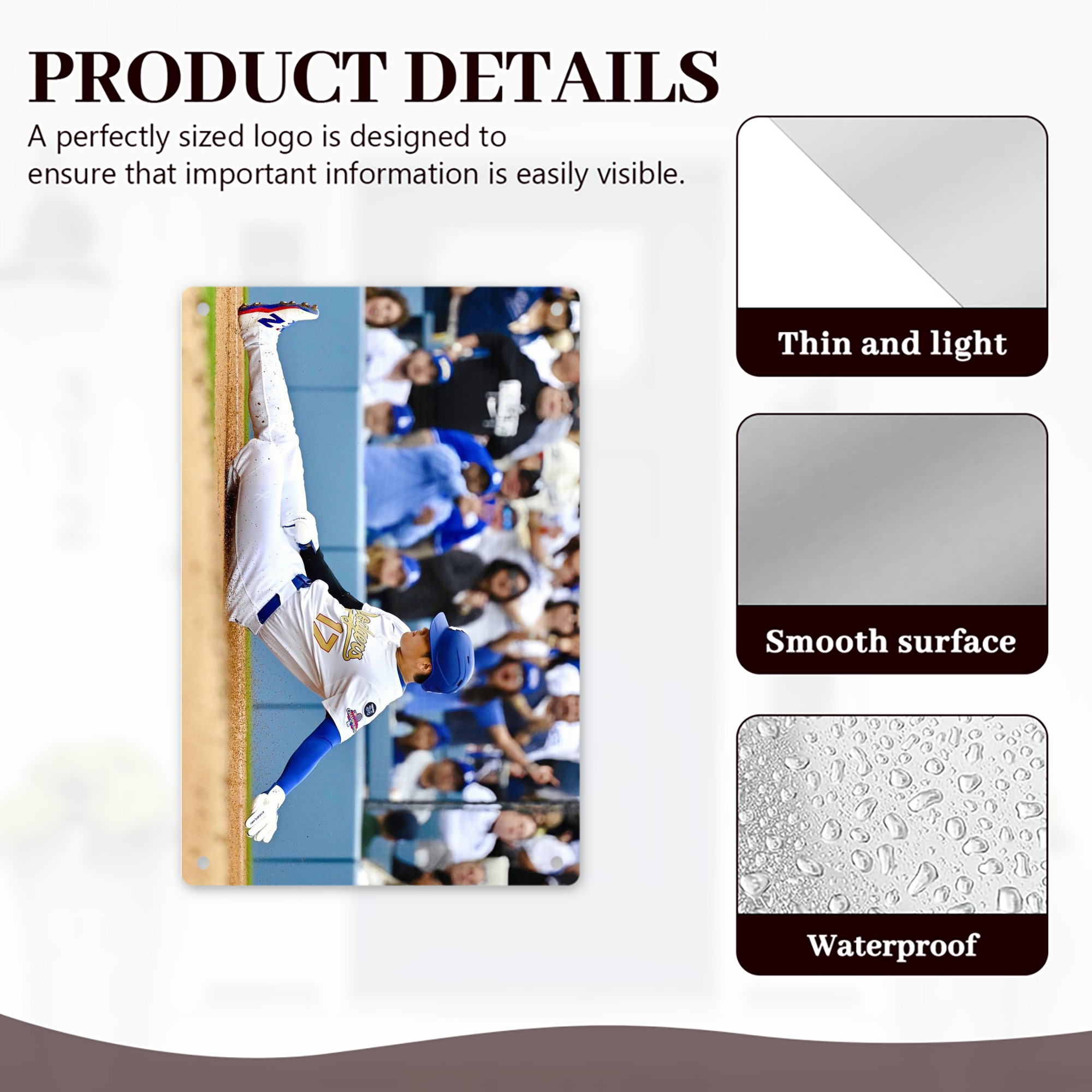  8x12inch Vertical Aluminum Sign - Durable Fade-Resistant Indoor/Outdoor Safety & Information Plaque For Office, Hotel, Restaurant, Bar, Public Spaces