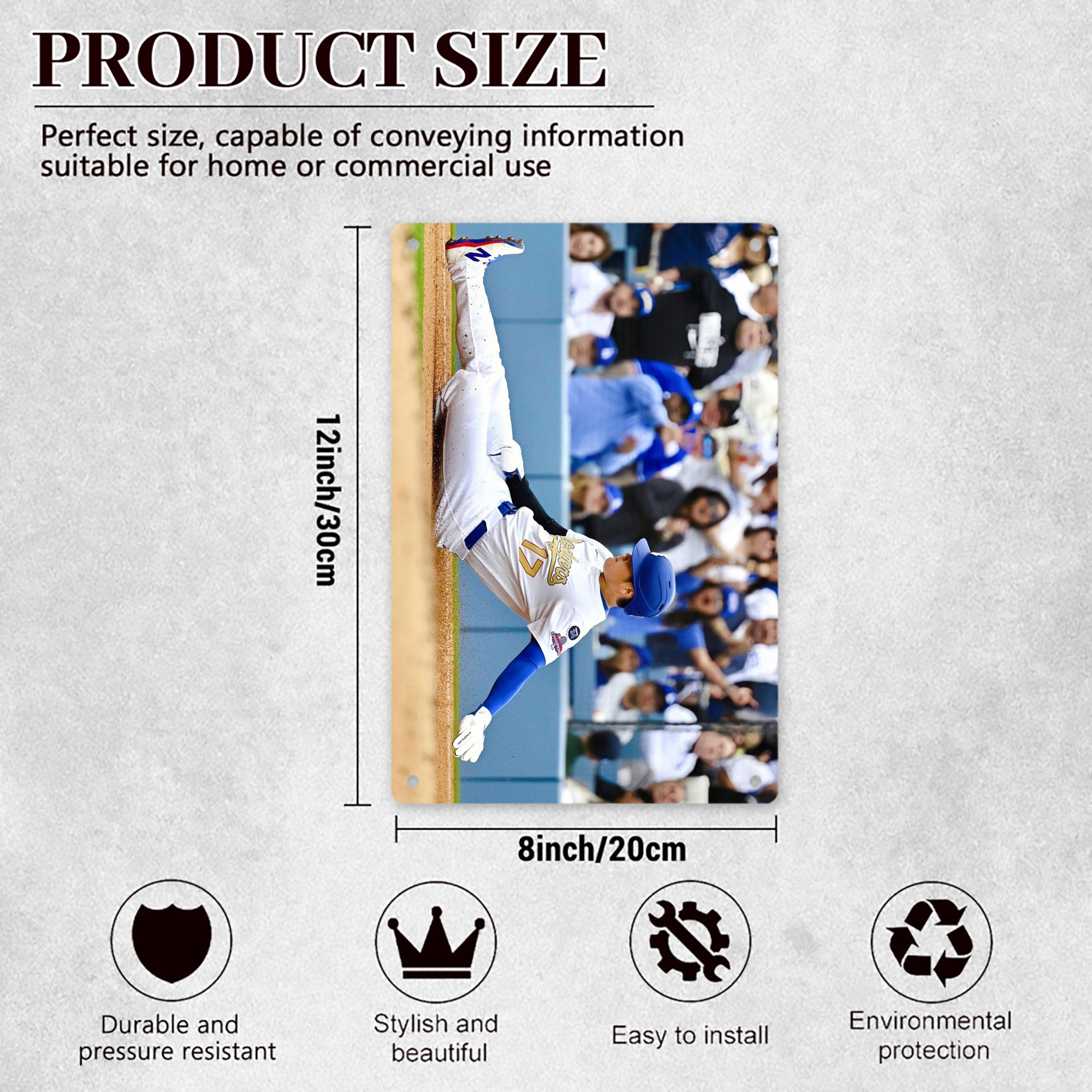  8x12inch Vertical Aluminum Sign - Durable Fade-Resistant Indoor/Outdoor Safety & Information Plaque For Office, Hotel, Restaurant, Bar, Public Spaces