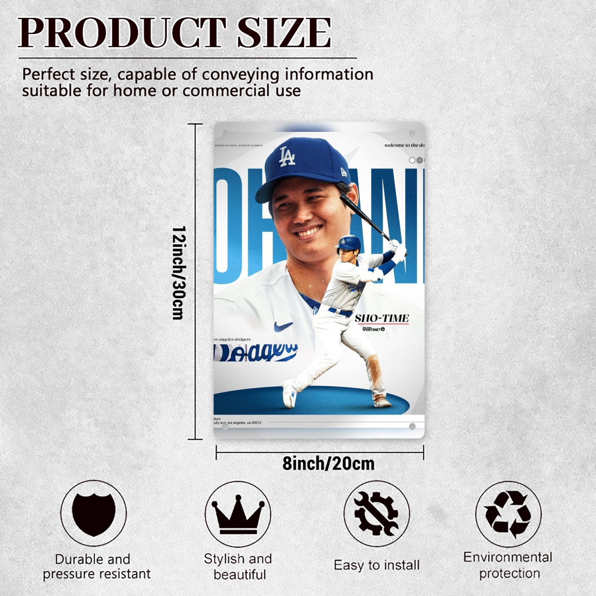  8x12inch Vertical Aluminum Sign - Durable Fade-Resistant Indoor/Outdoor Safety & Information Plaque For Office, Hotel, Restaurant, Bar, Public Spaces