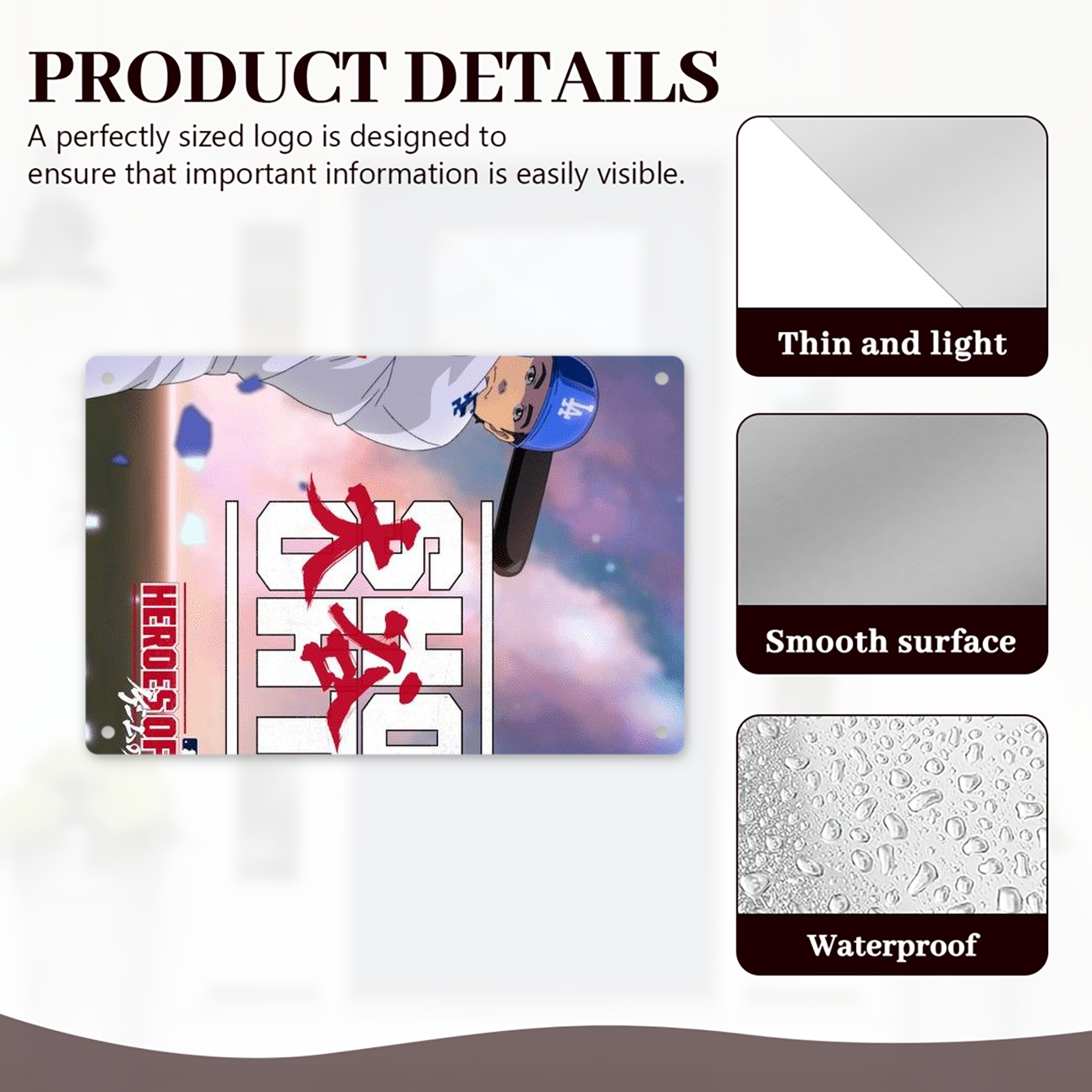  Decorative Aluminum Plaque – Horizontal Design – Durable, Stylish, Easy To Install – Ideal For Home, Office, Bar, And More