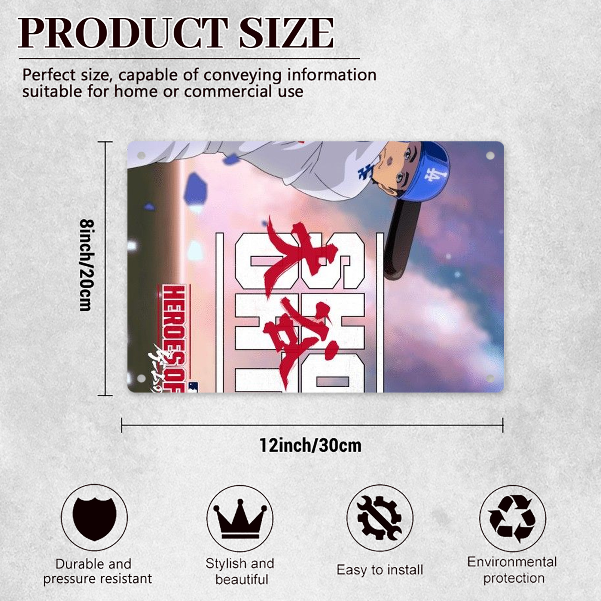  Decorative Aluminum Plaque – Horizontal Design – Durable, Stylish, Easy To Install – Ideal For Home, Office, Bar, And More