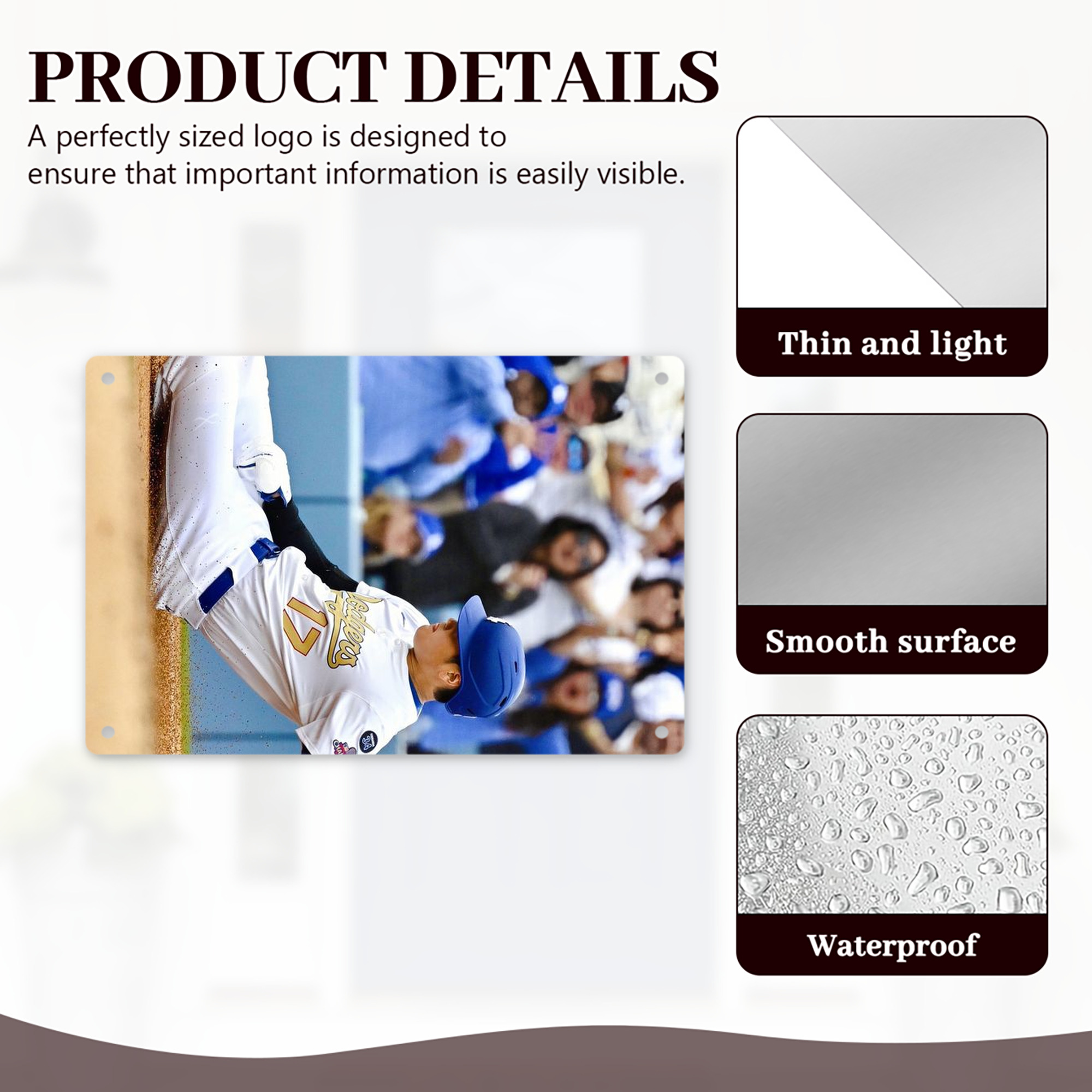  Decorative Aluminum Plaque – Horizontal Design – Durable, Stylish, Easy To Install – Ideal For Home, Office, Bar, And More