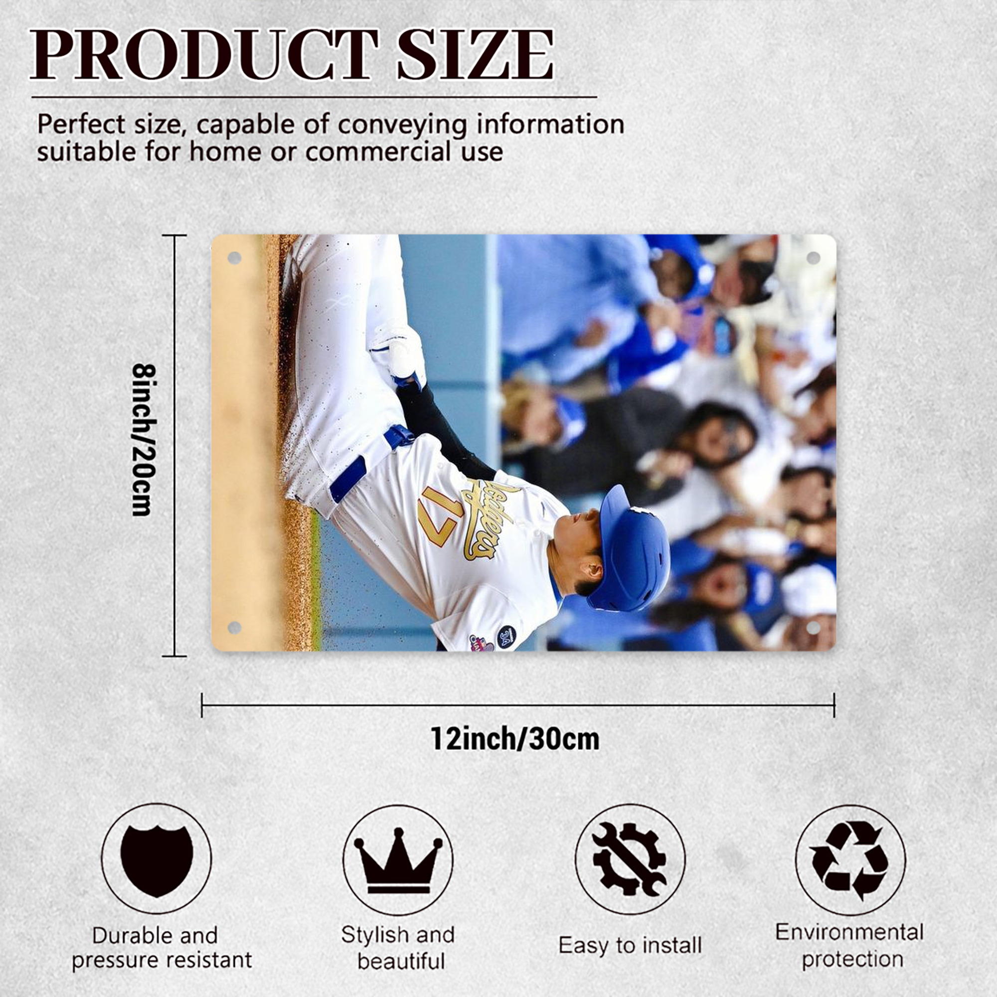  Decorative Aluminum Plaque – Horizontal Design – Durable, Stylish, Easy To Install – Ideal For Home, Office, Bar, And More