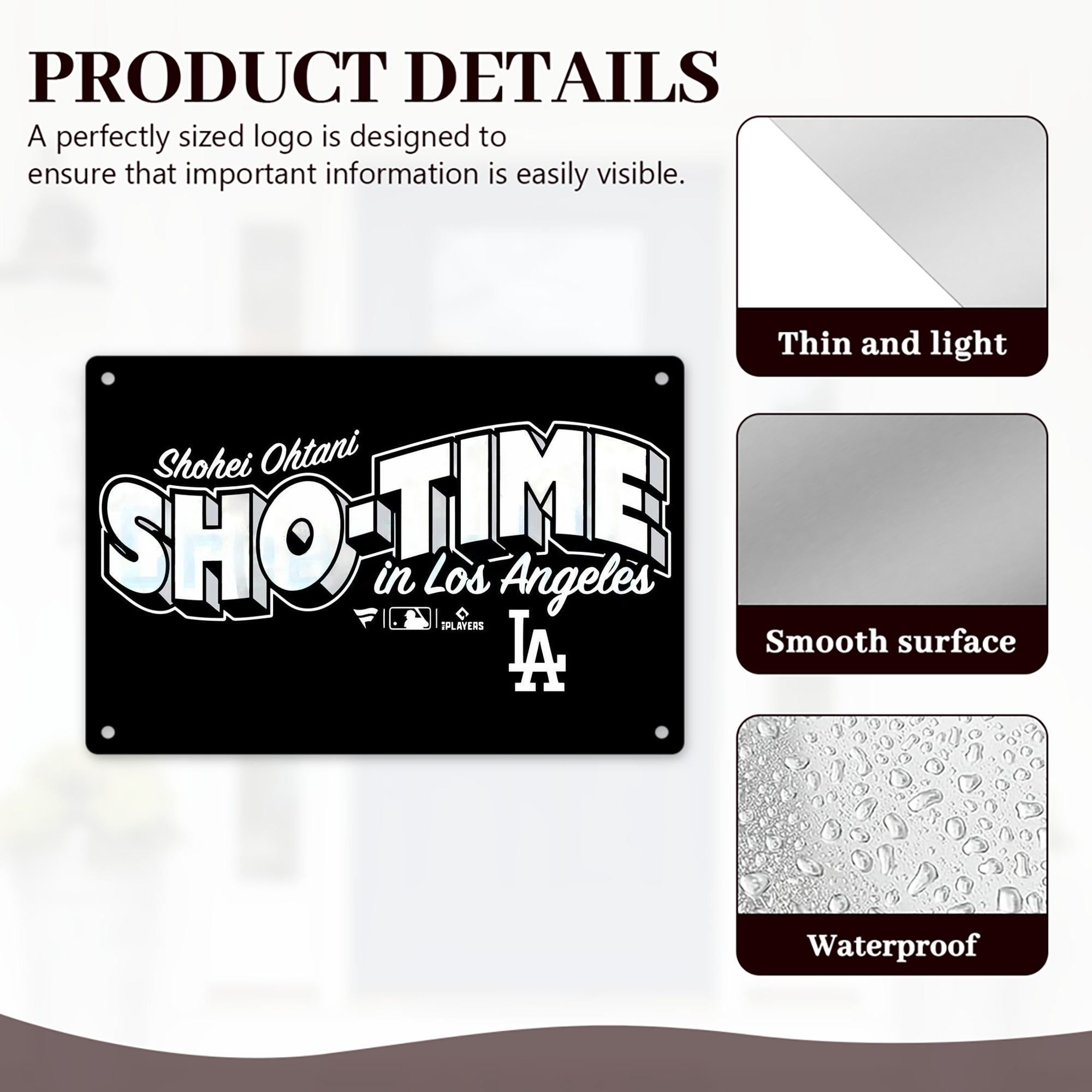  Decorative Aluminum Plaque – Horizontal Design – Durable, Stylish, Easy To Install – Ideal For Home, Office, Bar, And More