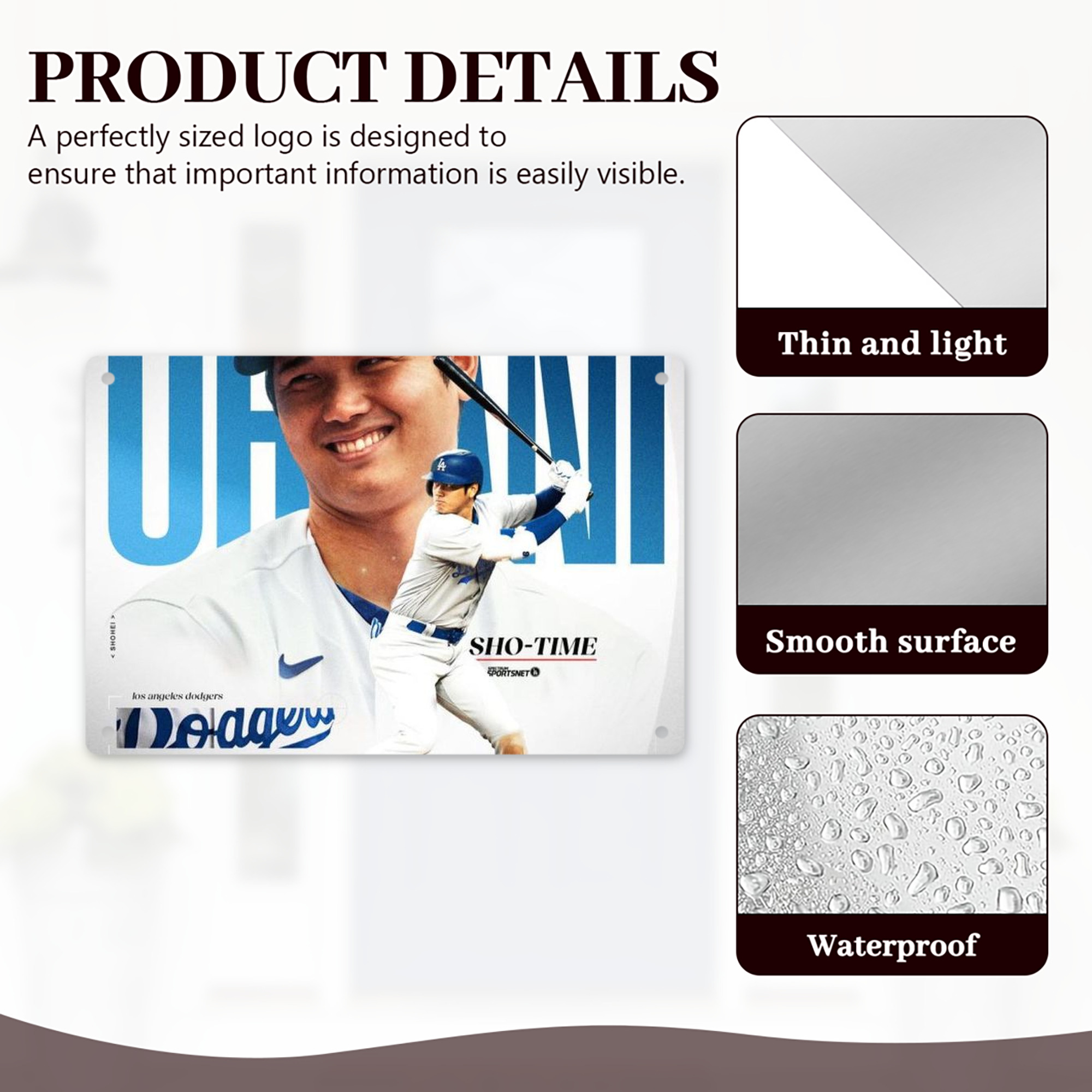  Decorative Aluminum Plaque – Horizontal Design – Durable, Stylish, Easy To Install – Ideal For Home, Office, Bar, And More