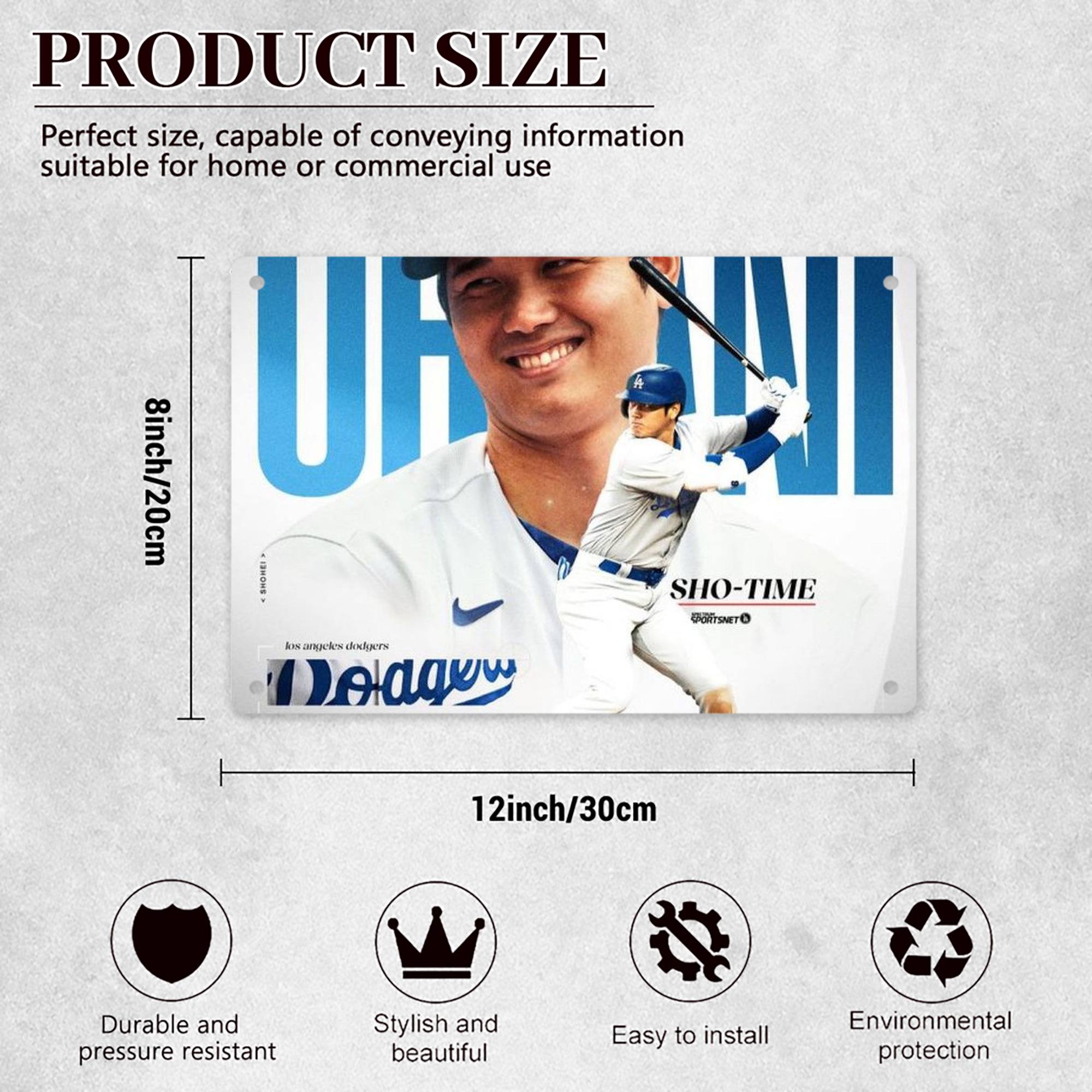  Decorative Aluminum Plaque – Horizontal Design – Durable, Stylish, Easy To Install – Ideal For Home, Office, Bar, And More