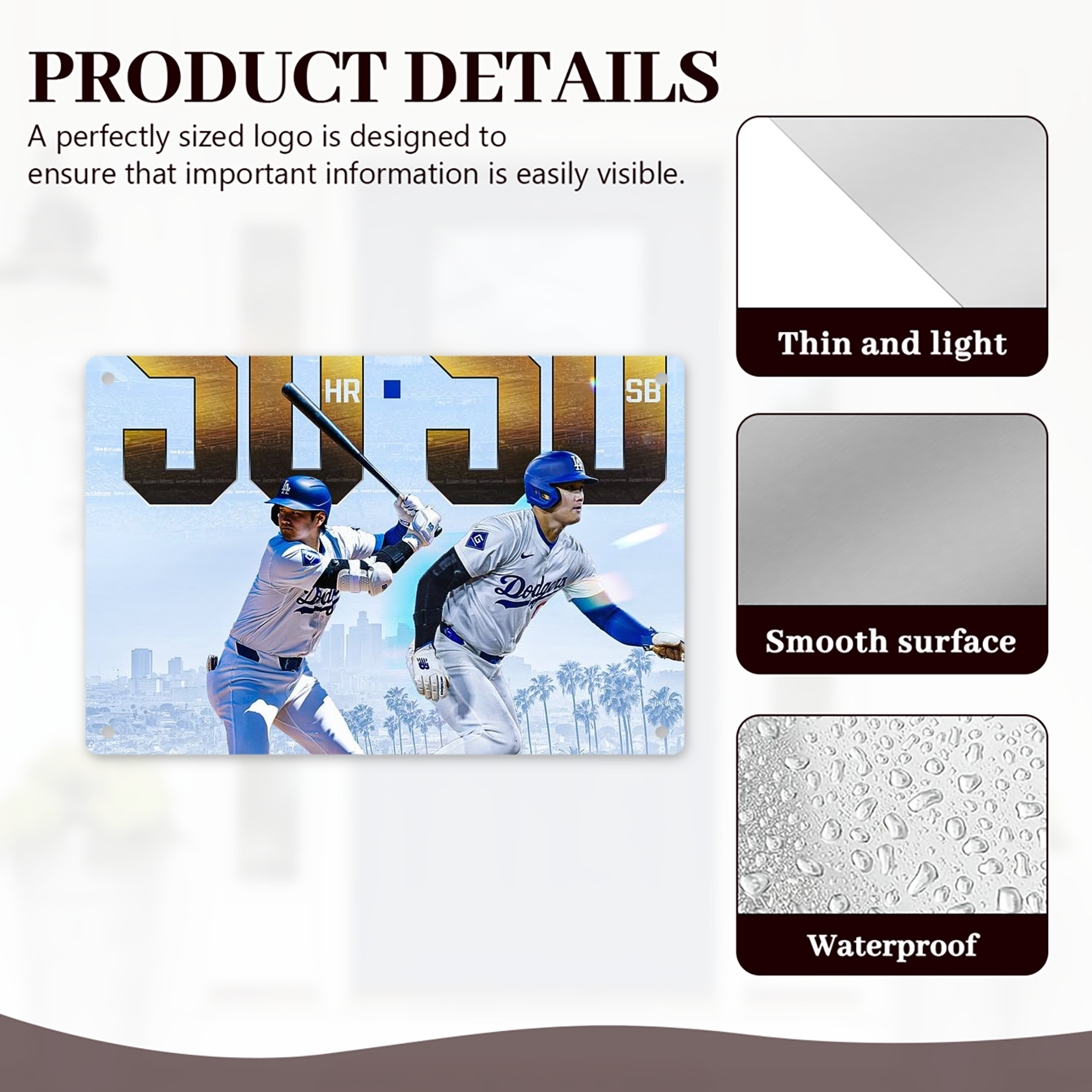  Decorative Aluminum Plaque – Horizontal Design – Durable, Stylish, Easy To Install – Ideal For Home, Office, Bar, And More