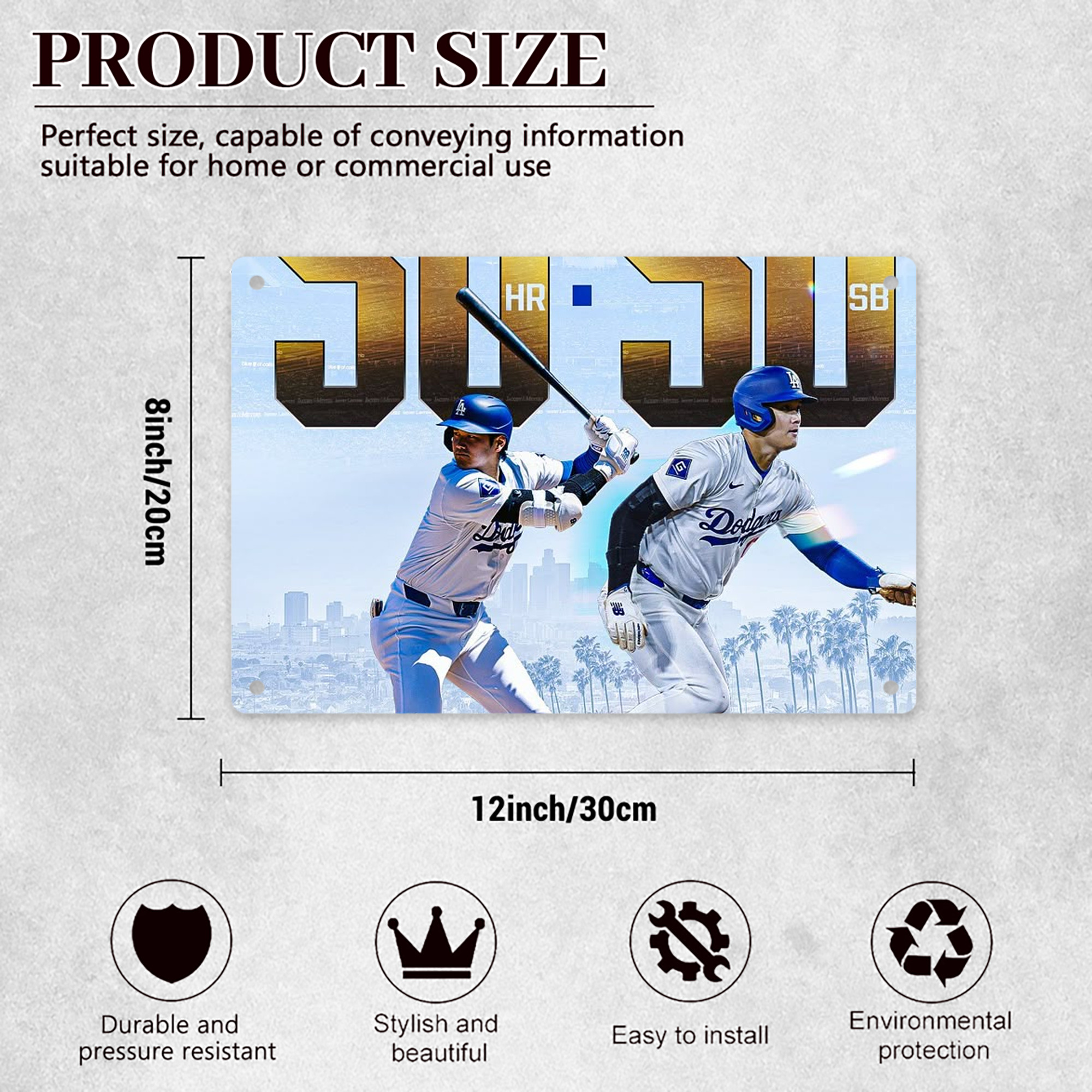  Decorative Aluminum Plaque – Horizontal Design – Durable, Stylish, Easy To Install – Ideal For Home, Office, Bar, And More