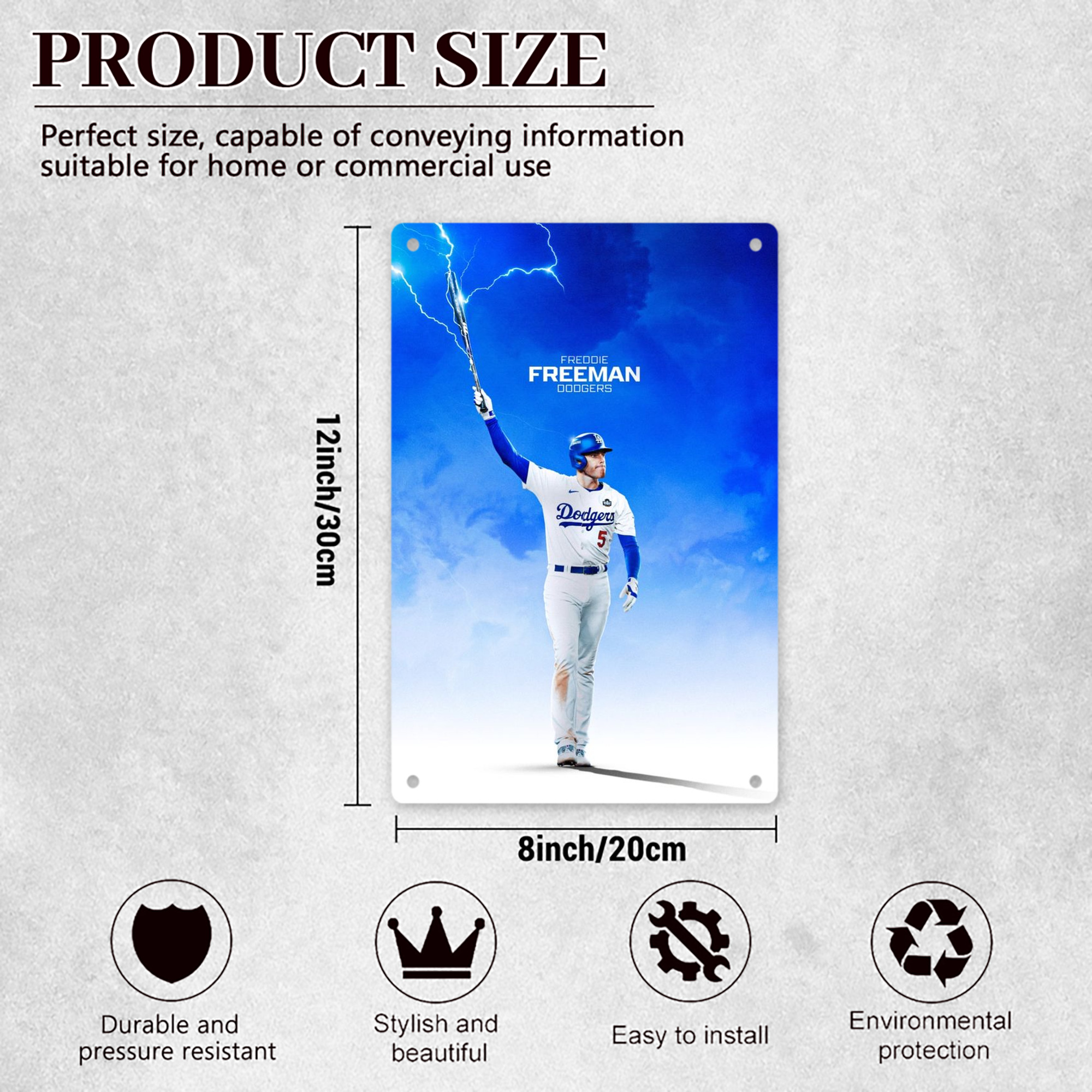  8x12inch Vertical Aluminum Sign - Durable Fade-Resistant Indoor/Outdoor Safety & Information Plaque For Office, Hotel, Restaurant, Bar, Public Spaces