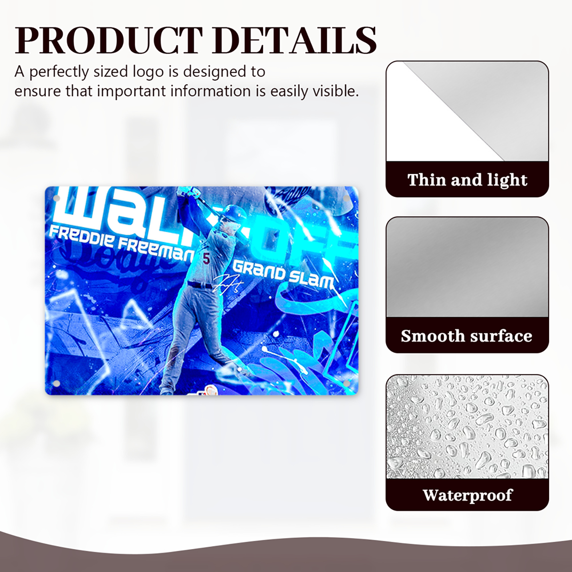  Decorative Aluminum Plaque – Horizontal Design – Durable, Stylish, Easy To Install – Ideal For Home, Office, Bar, And More