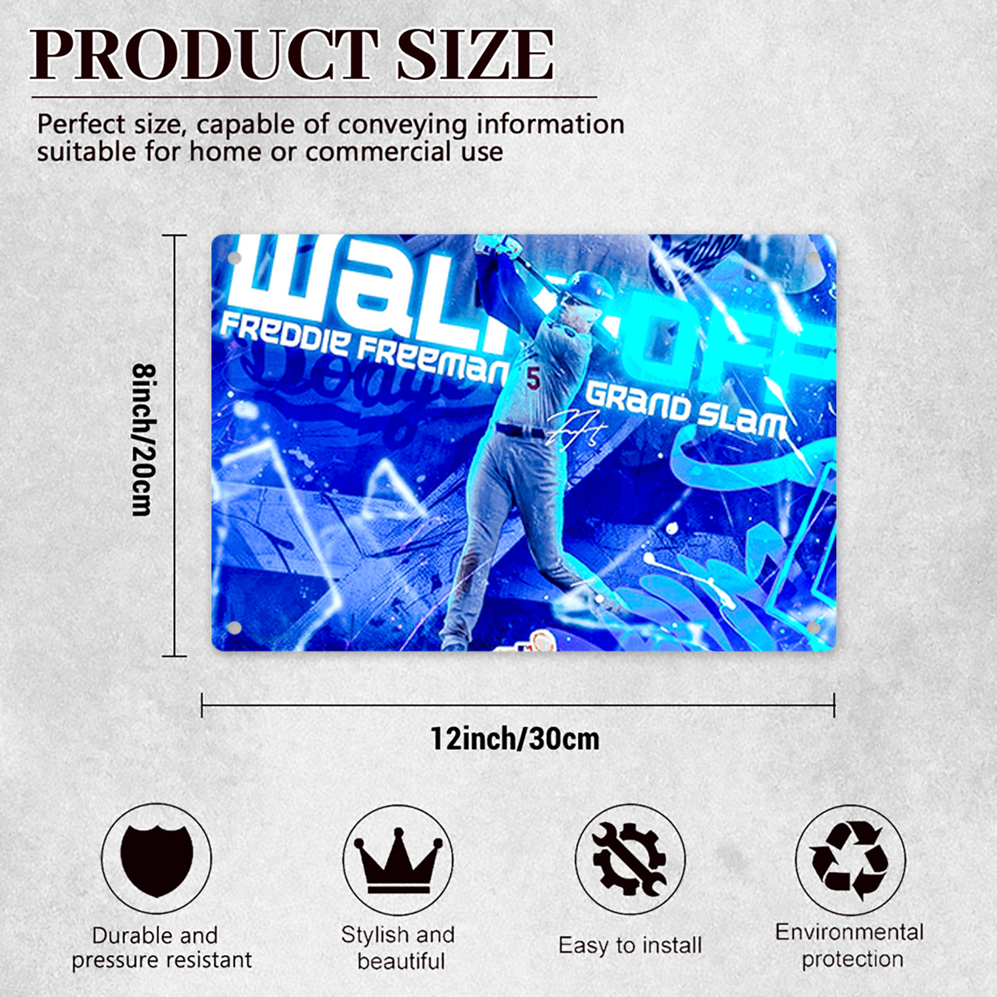  Decorative Aluminum Plaque – Horizontal Design – Durable, Stylish, Easy To Install – Ideal For Home, Office, Bar, And More