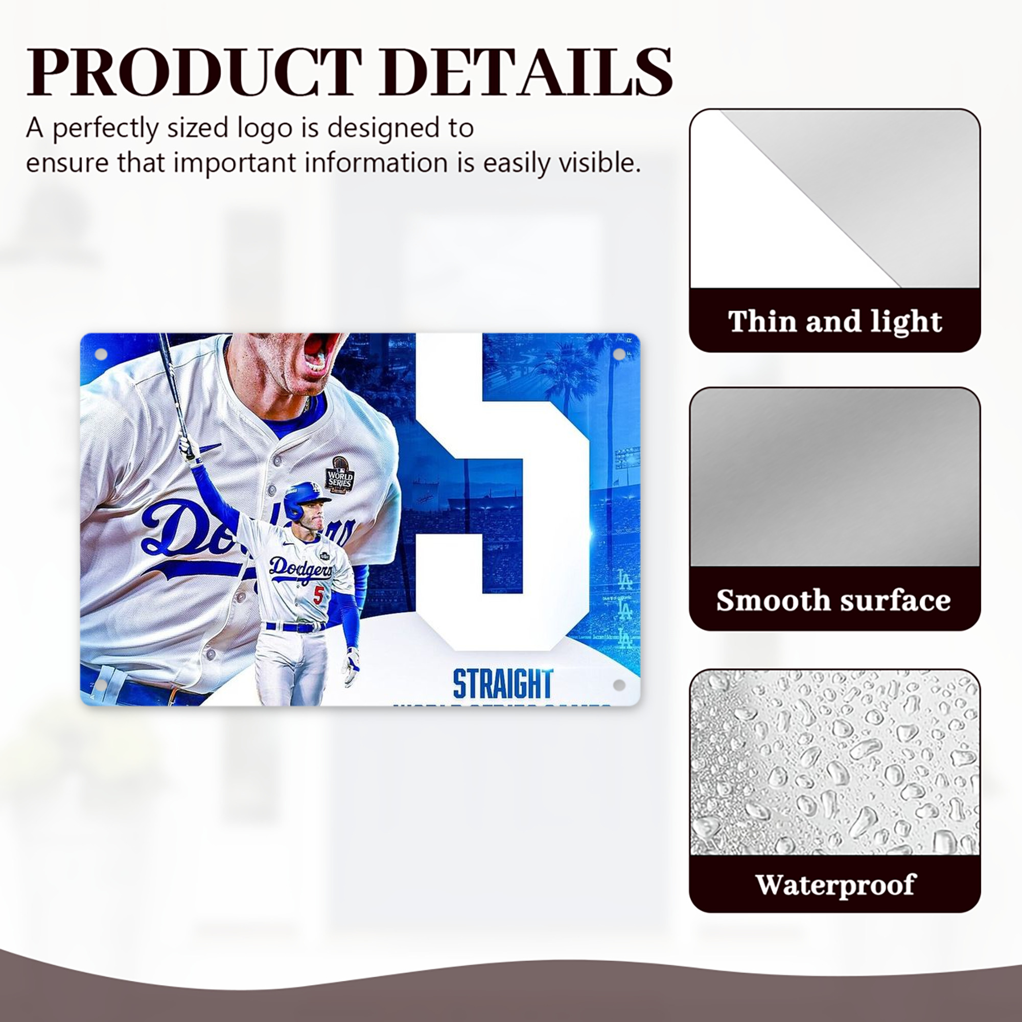  Decorative Aluminum Plaque – Horizontal Design – Durable, Stylish, Easy To Install – Ideal For Home, Office, Bar, And More