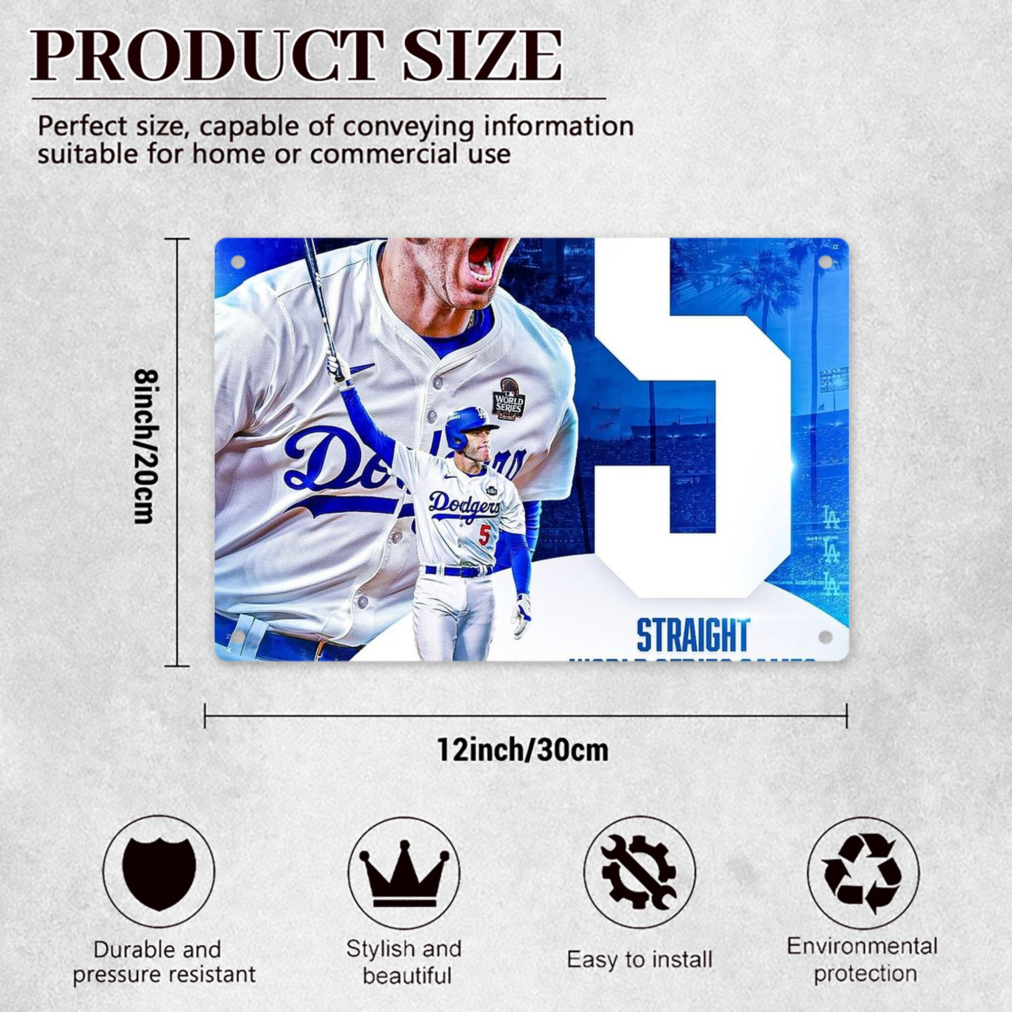  Decorative Aluminum Plaque – Horizontal Design – Durable, Stylish, Easy To Install – Ideal For Home, Office, Bar, And More