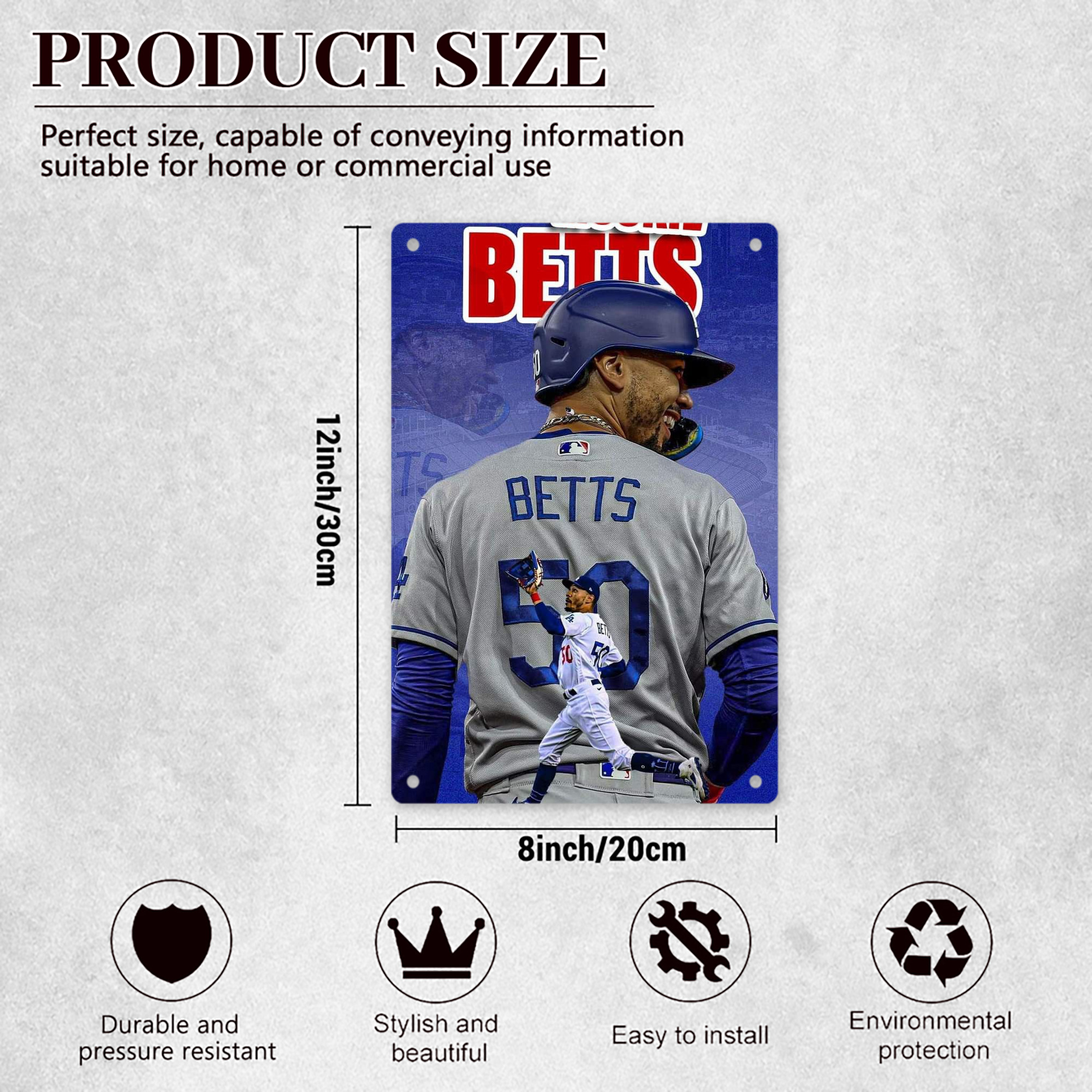  8x12inch Vertical Aluminum Sign - Durable Fade-Resistant Indoor/Outdoor Safety & Information Plaque For Office, Hotel, Restaurant, Bar, Public Spaces