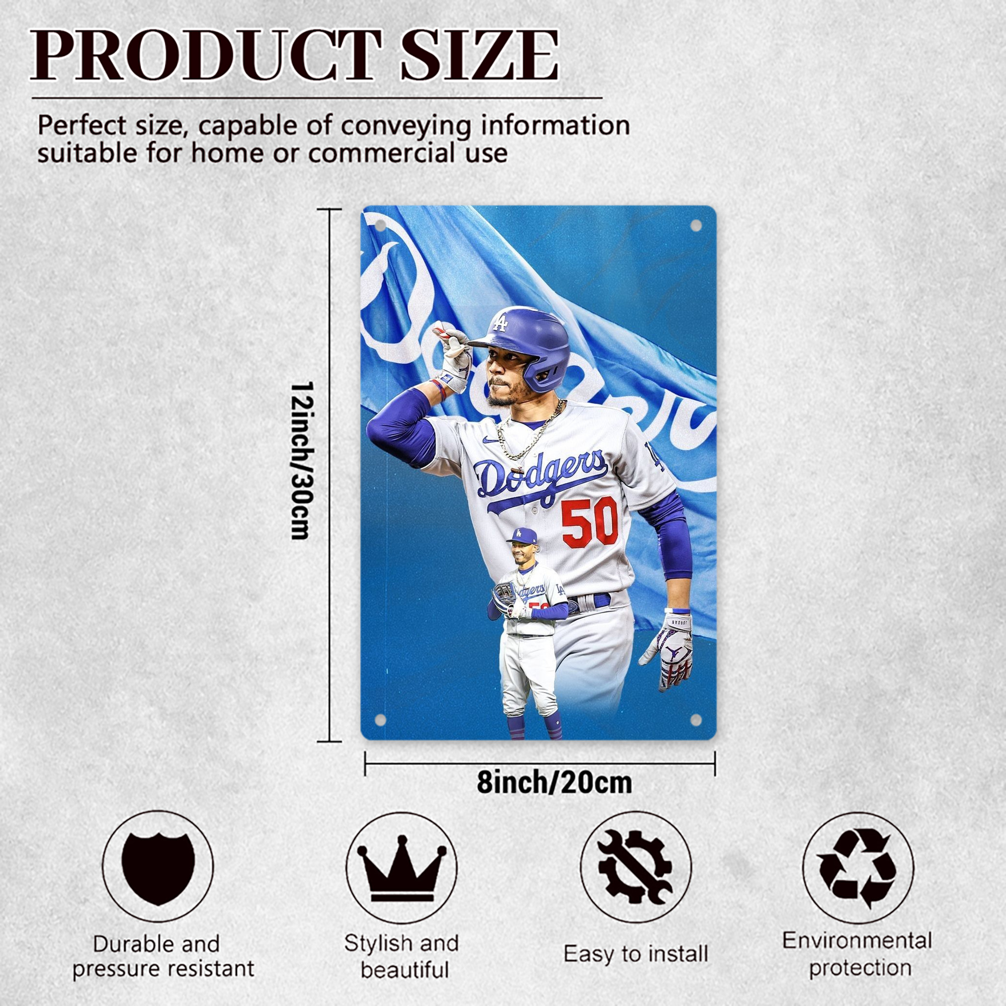  8x12inch Vertical Aluminum Sign - Durable Fade-Resistant Indoor/Outdoor Safety & Information Plaque For Office, Hotel, Restaurant, Bar, Public Spaces