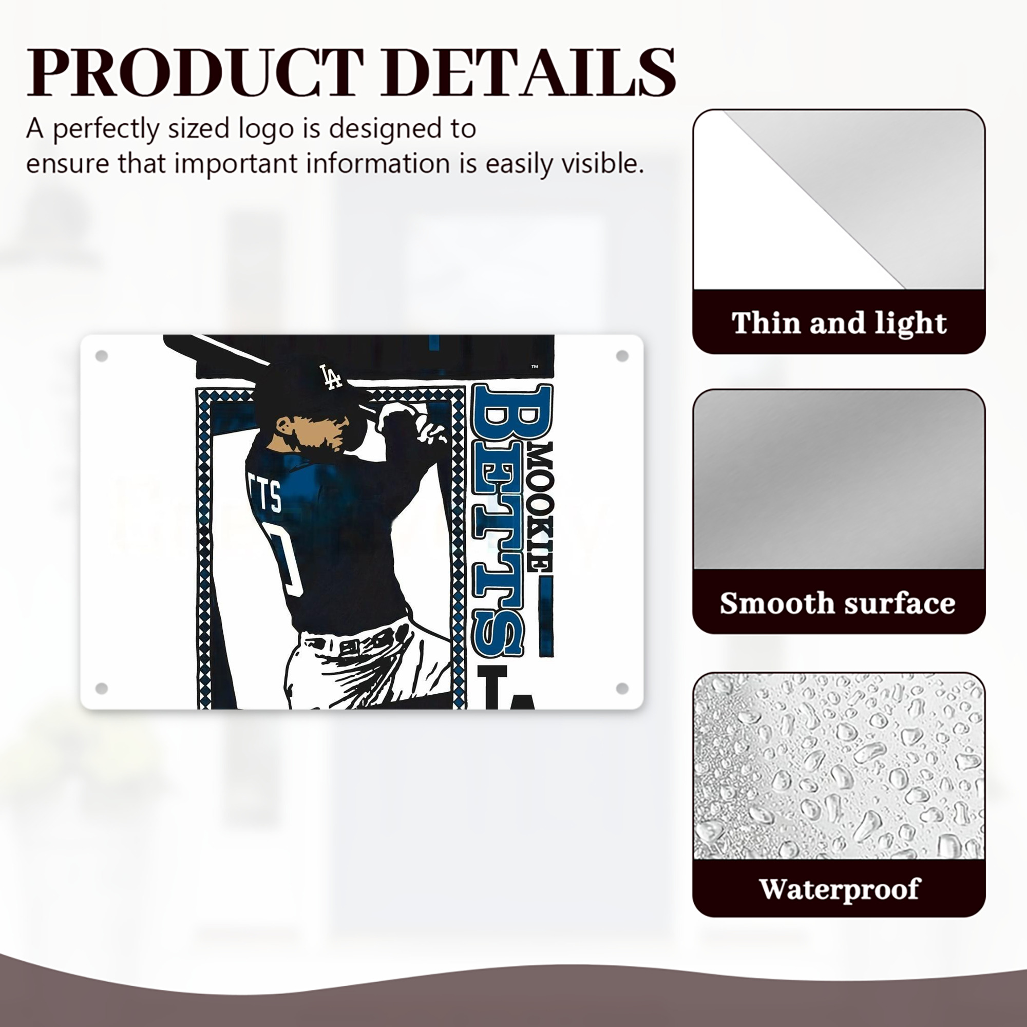  Decorative Aluminum Plaque – Horizontal Design – Durable, Stylish, Easy To Install – Ideal For Home, Office, Bar, And More