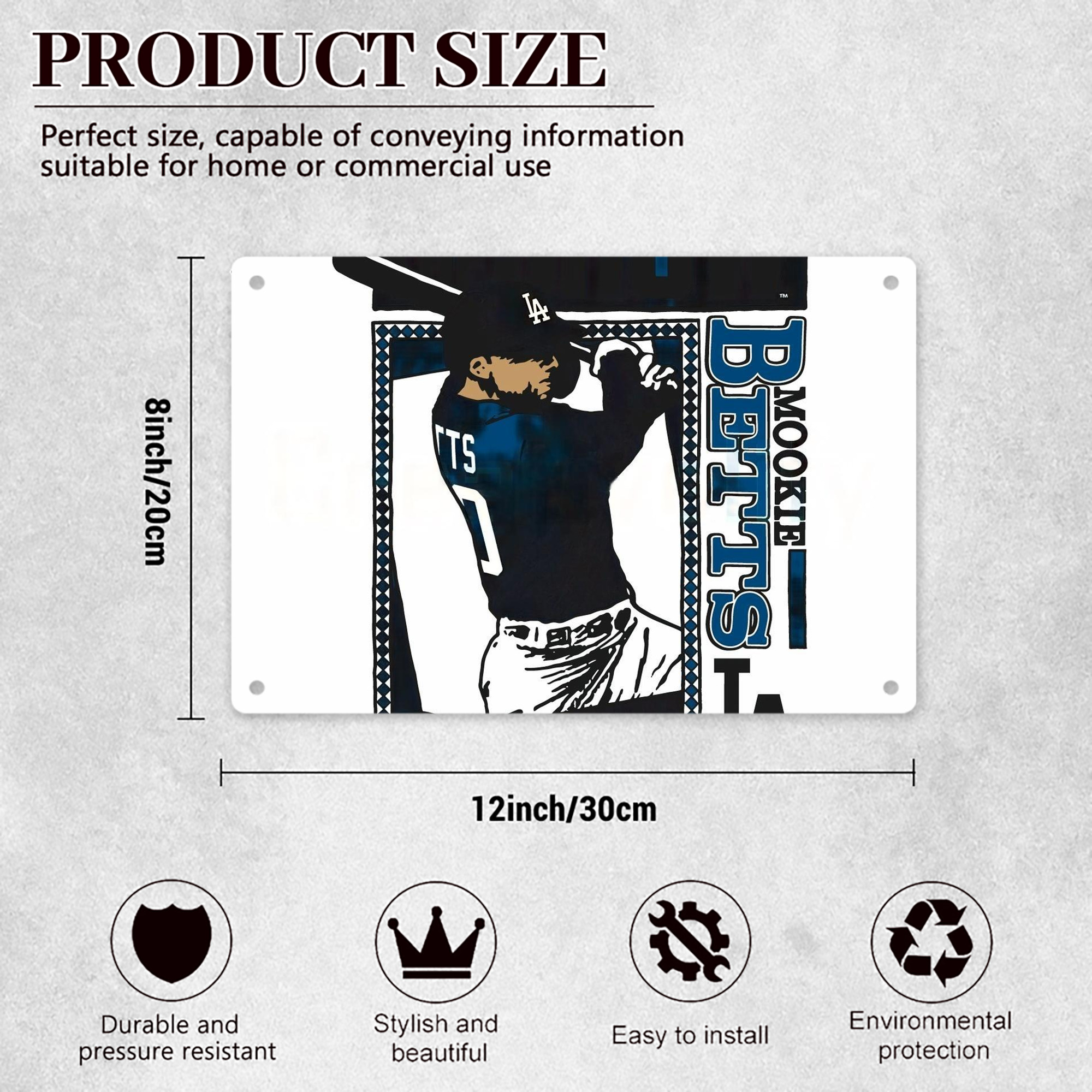  Decorative Aluminum Plaque – Horizontal Design – Durable, Stylish, Easy To Install – Ideal For Home, Office, Bar, And More