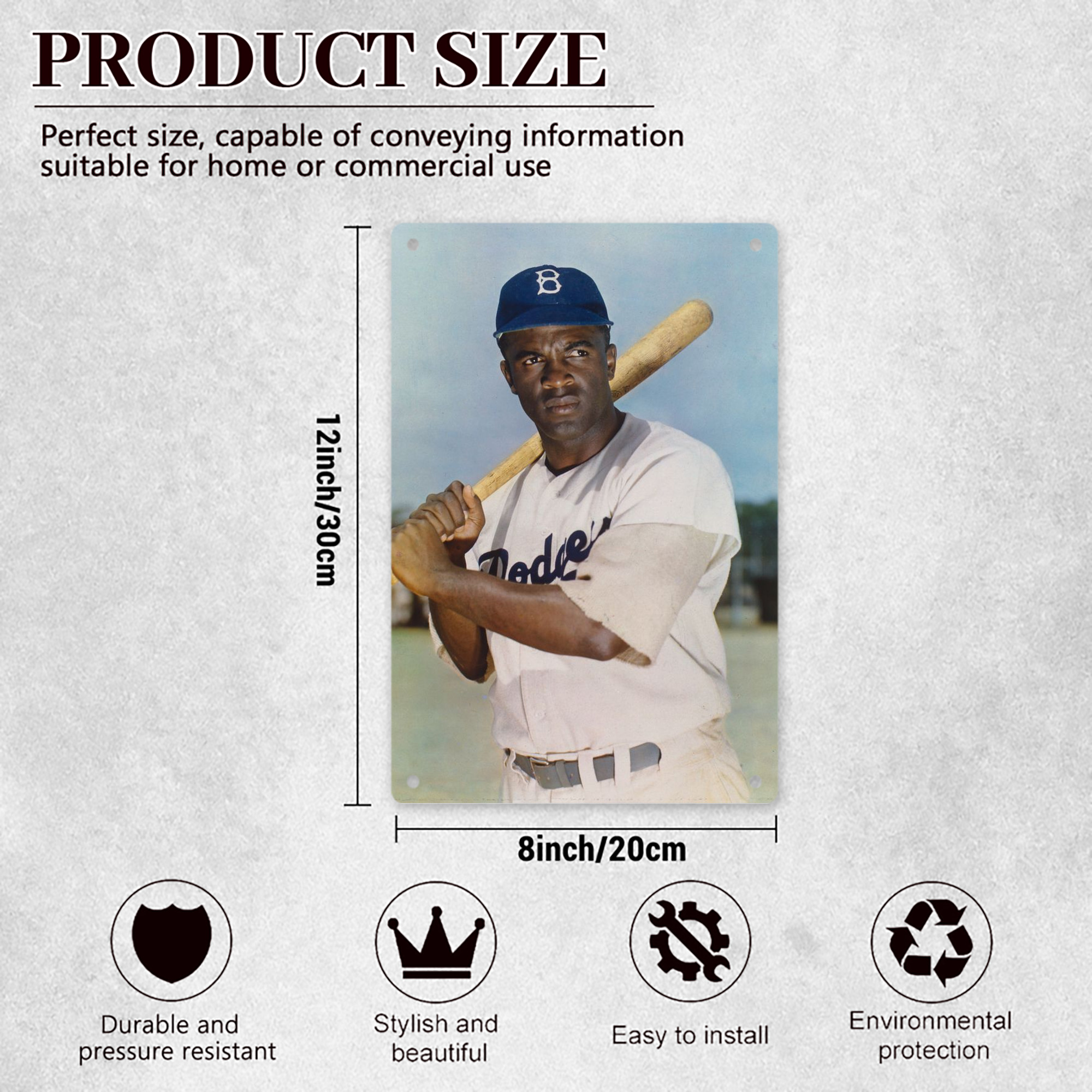  8x12inch Vertical Aluminum Sign - Durable Fade-Resistant Indoor/Outdoor Safety & Information Plaque For Office, Hotel, Restaurant, Bar, Public Spaces