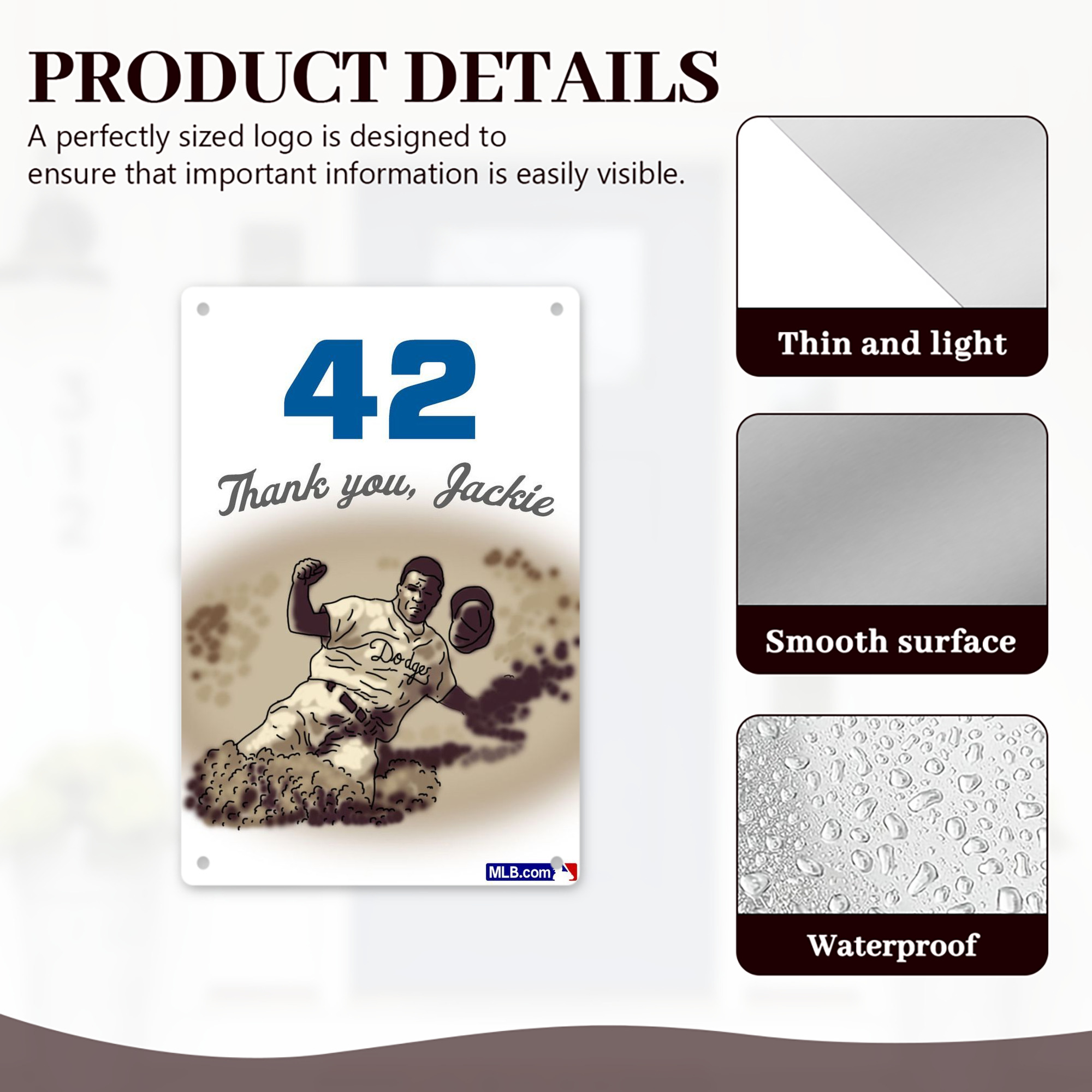  8x12inch Vertical Aluminum Sign - Durable Fade-Resistant Indoor/Outdoor Safety & Information Plaque For Office, Hotel, Restaurant, Bar, Public Spaces