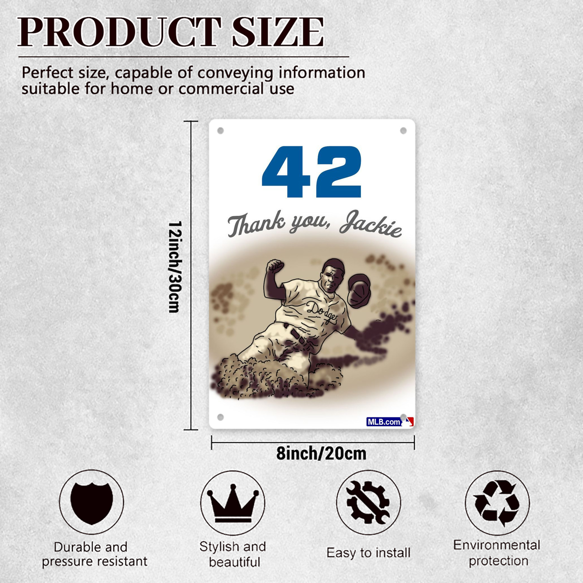  8x12inch Vertical Aluminum Sign - Durable Fade-Resistant Indoor/Outdoor Safety & Information Plaque For Office, Hotel, Restaurant, Bar, Public Spaces