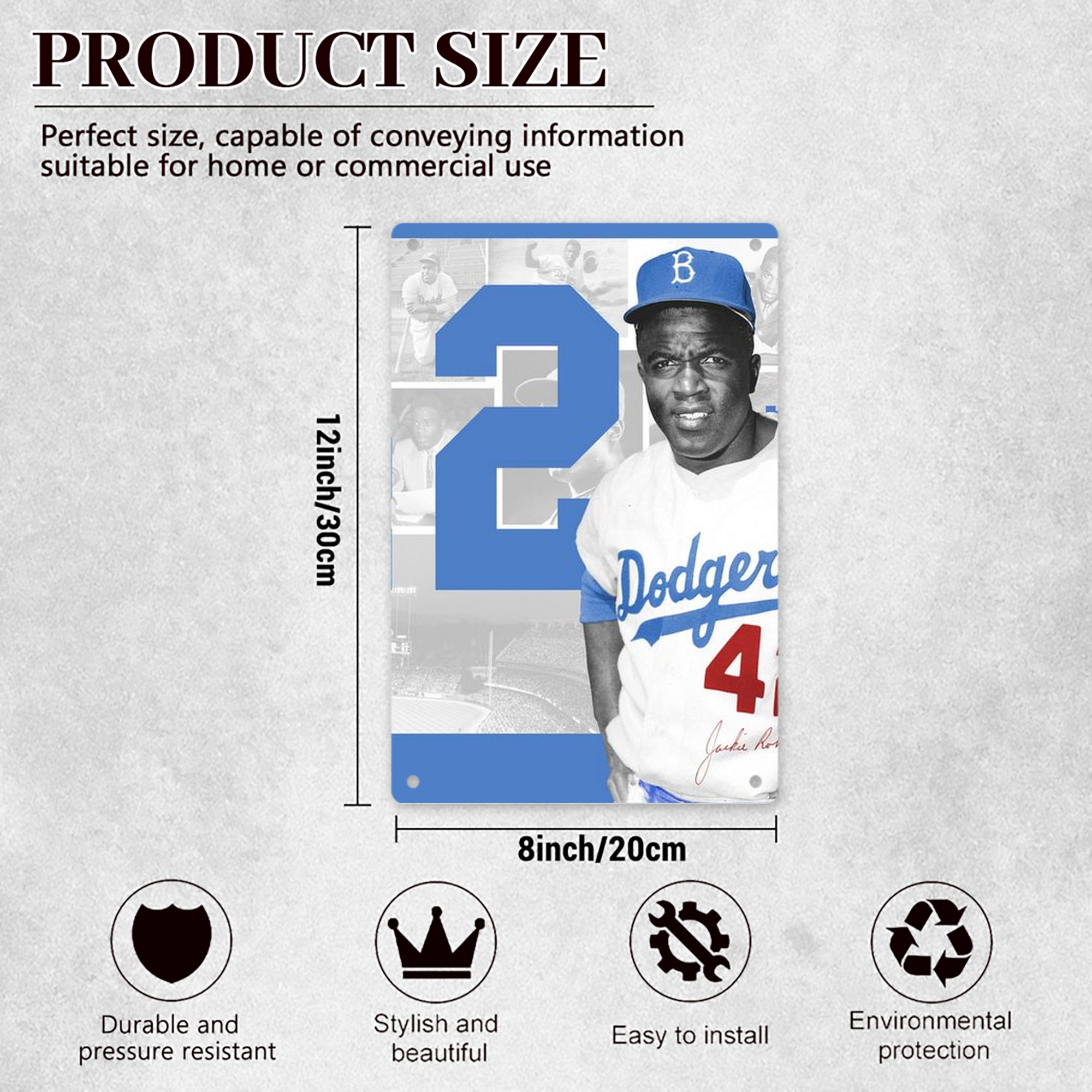  8x12inch Vertical Aluminum Sign - Durable Fade-Resistant Indoor/Outdoor Safety & Information Plaque For Office, Hotel, Restaurant, Bar, Public Spaces