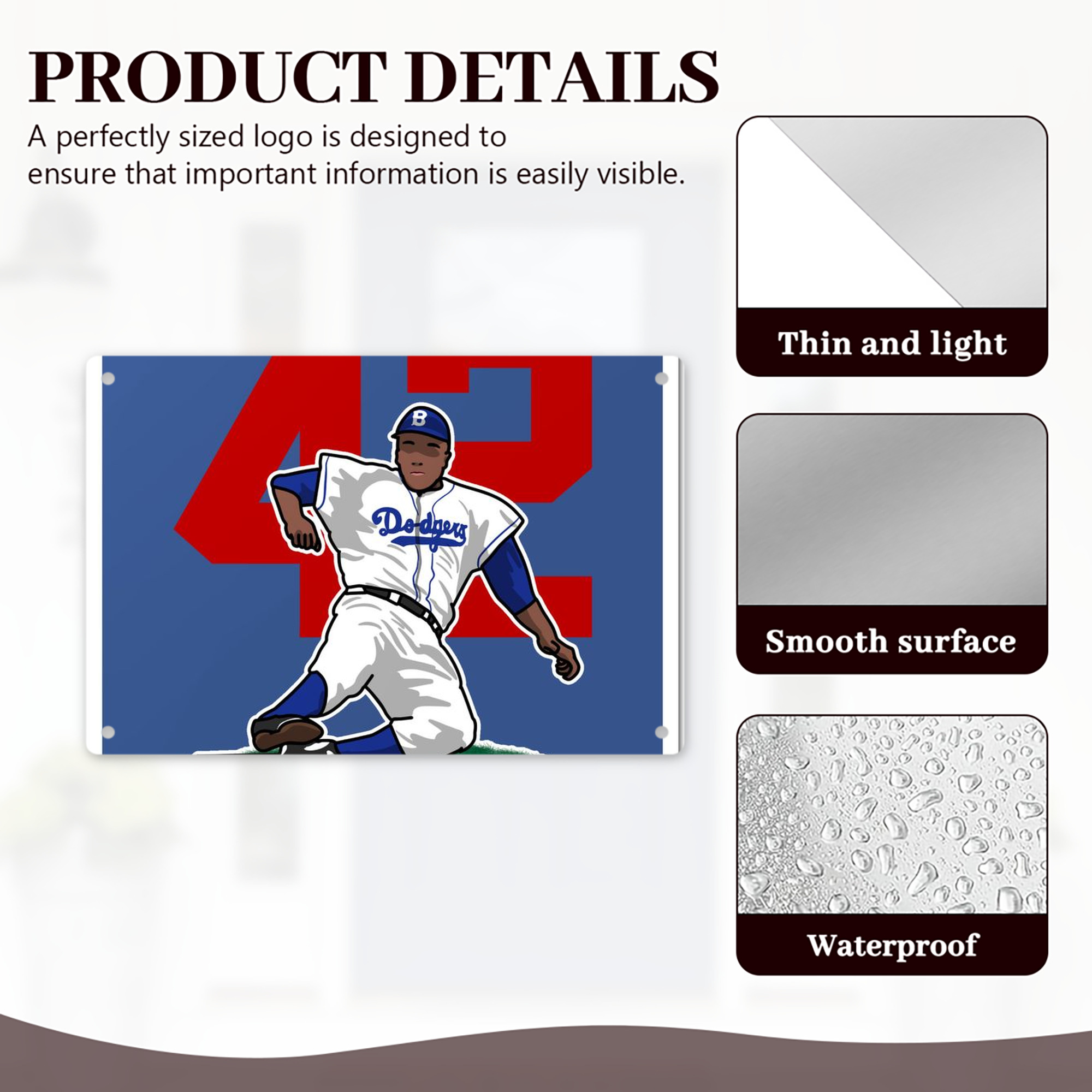  Decorative Aluminum Plaque – Horizontal Design – Durable, Stylish, Easy To Install – Ideal For Home, Office, Bar, And More