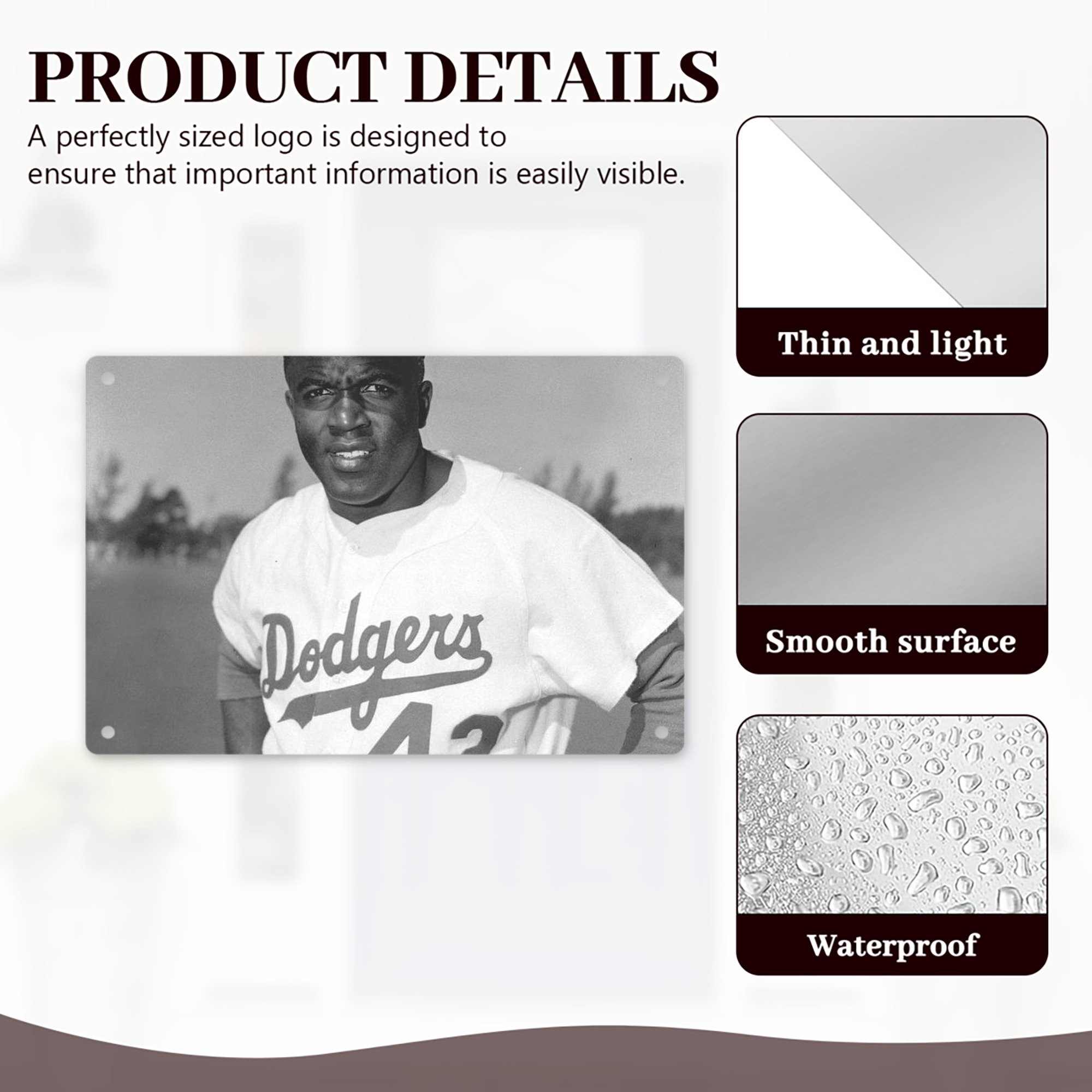  Decorative Aluminum Plaque – Horizontal Design – Durable, Stylish, Easy To Install – Ideal For Home, Office, Bar, And More