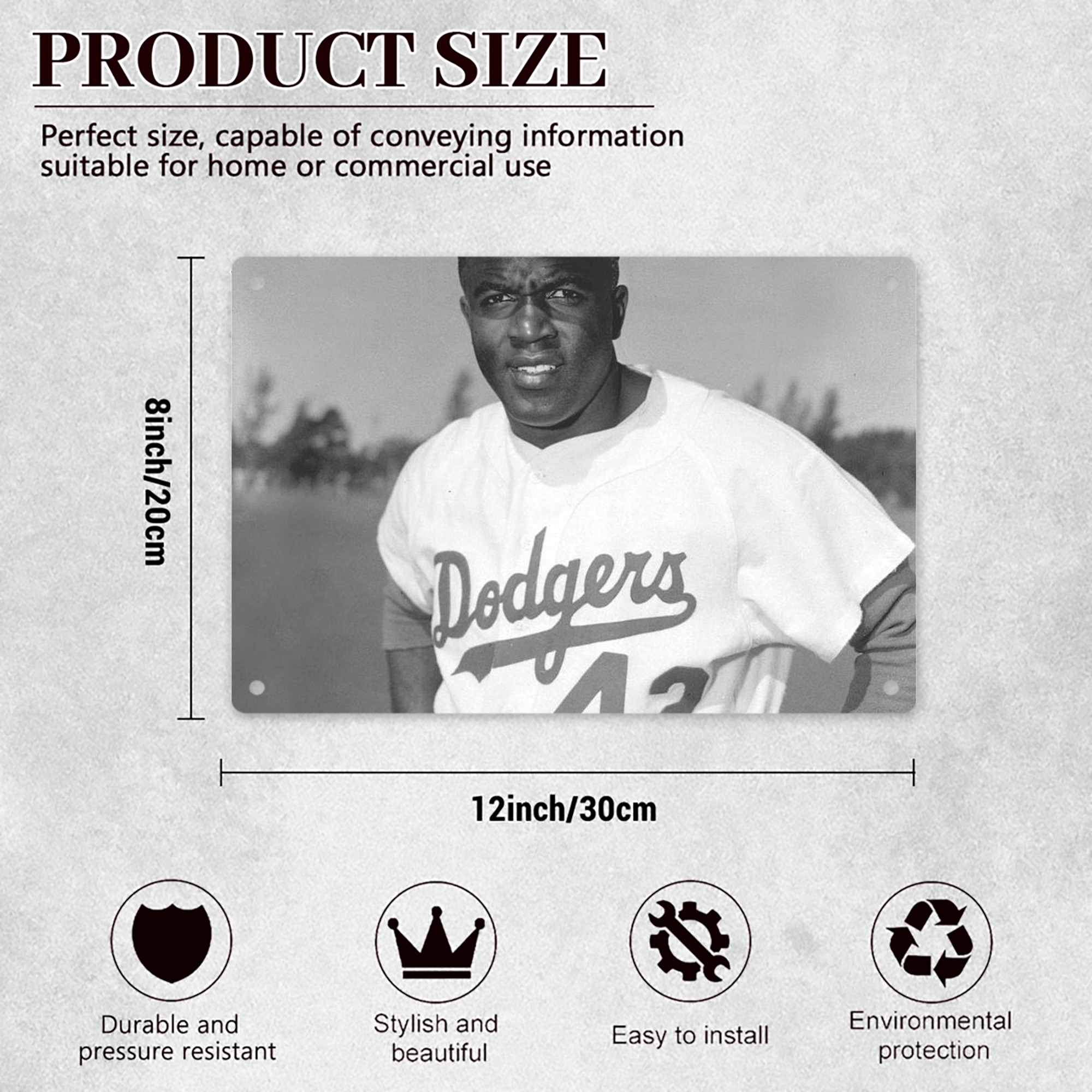  Decorative Aluminum Plaque – Horizontal Design – Durable, Stylish, Easy To Install – Ideal For Home, Office, Bar, And More