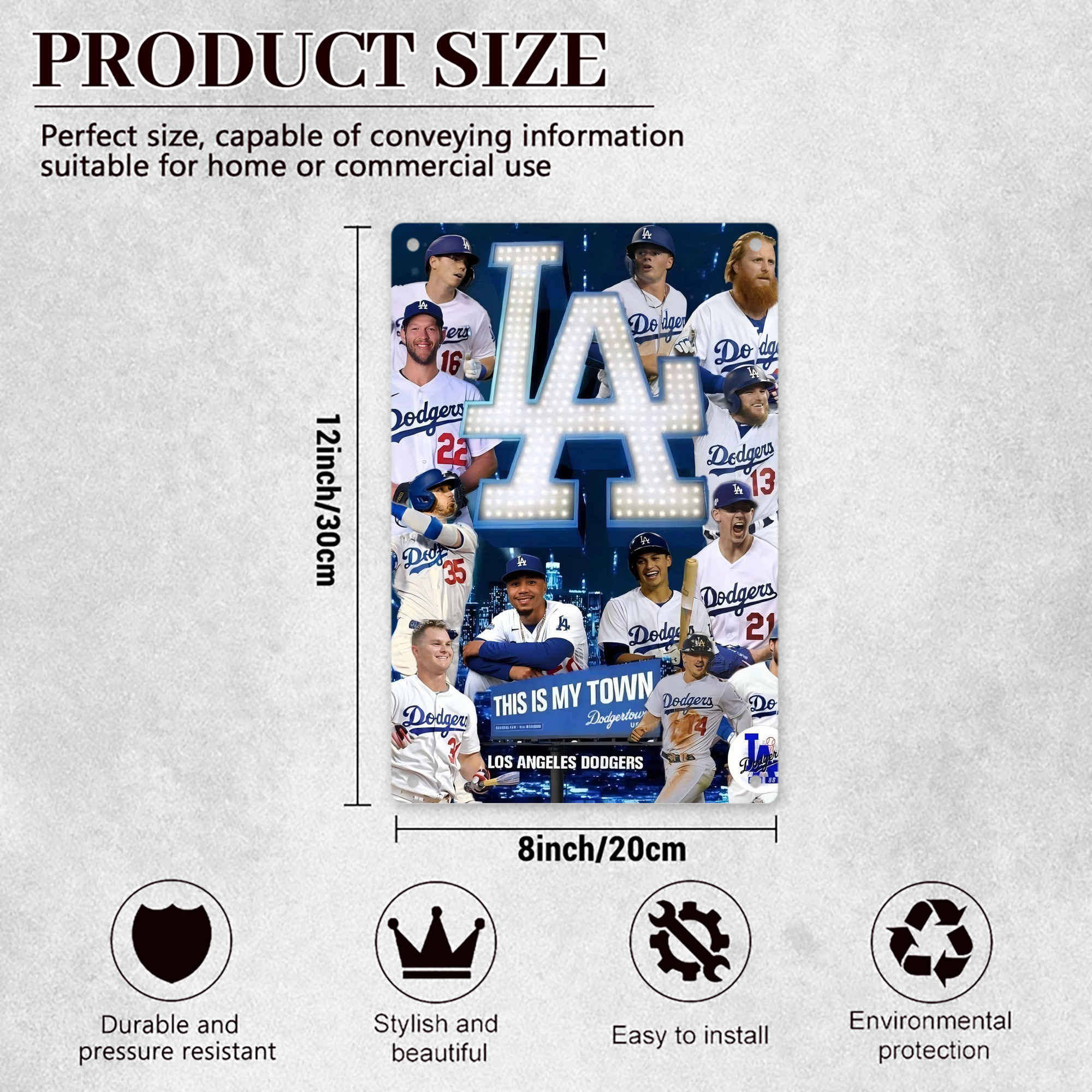  8x12inch Vertical Aluminum Sign - Durable Fade-Resistant Indoor/Outdoor Safety & Information Plaque For Office, Hotel, Restaurant, Bar, Public Spaces